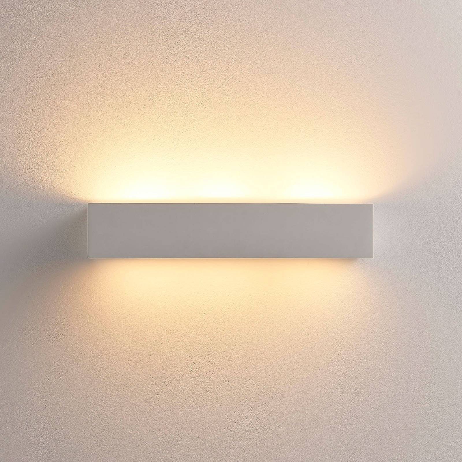 Lindby Wandleuchte Arya, Gips Weiß IP20, 2 x 5 W LED