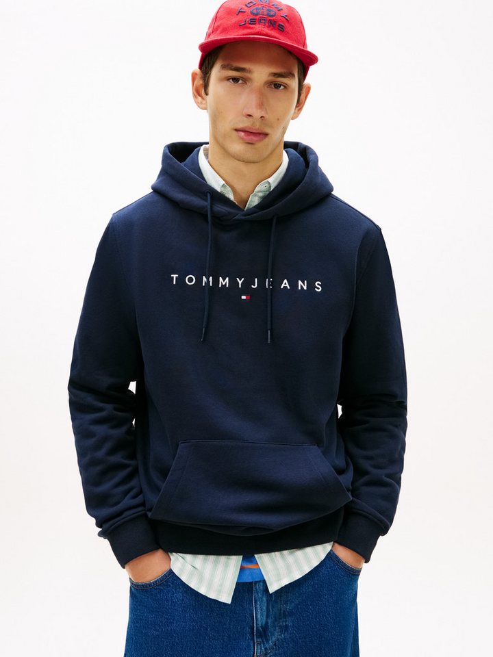 Tommy Jeans Hoodie TJM REGULAR LINEAR LOGO HOODIE EXT mit Logo-Stickerei