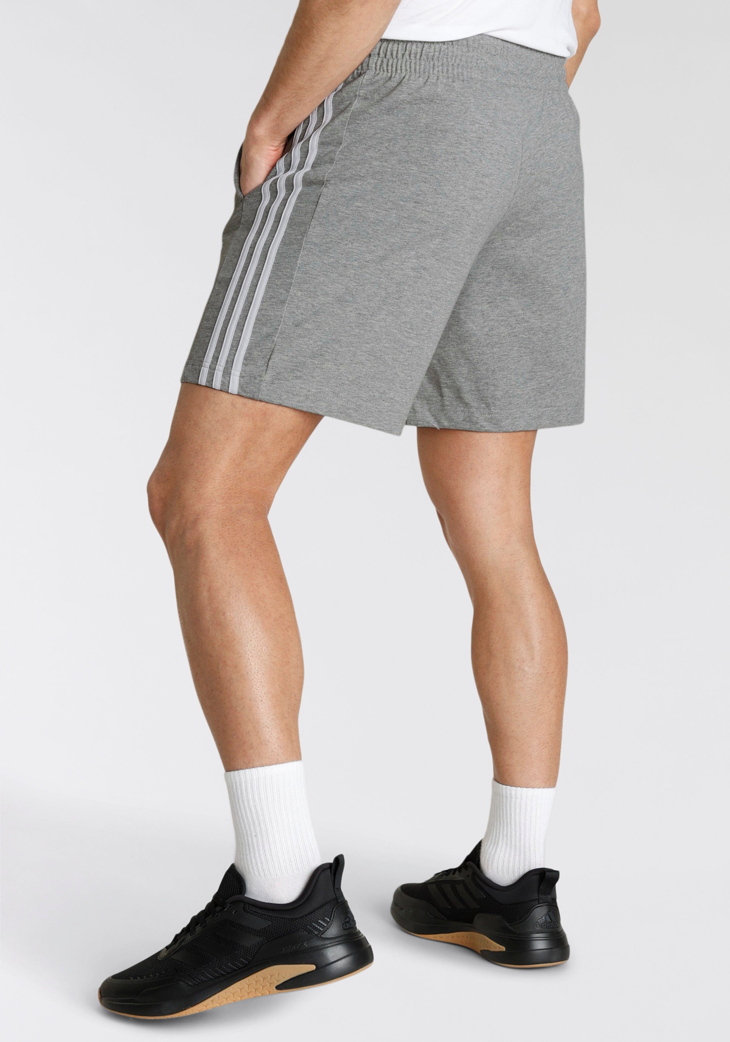 Shorts (1-tlg) adidas 7 3S / Sportswear White Grey M SJ Medium SHO Heather