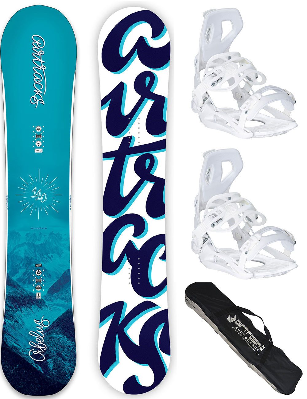 Airtracks Snowboard Damen Snowboard Set Orbelus »Mod. 25/26 (Damen Snowboard Set: Board Orbelus Lady+Bindung Master W+Sb Bag, 3 St., 3er-Pack)