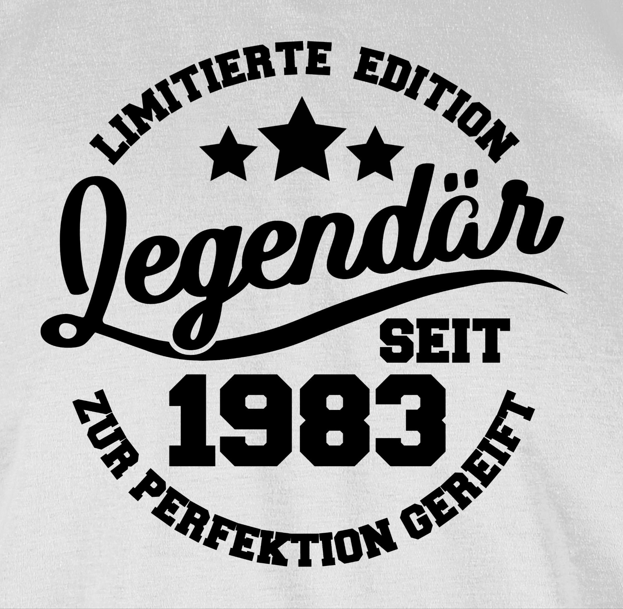 40. T-Shirt Weiß seit 3 1983 Geburtstag Shirtracer Legendär