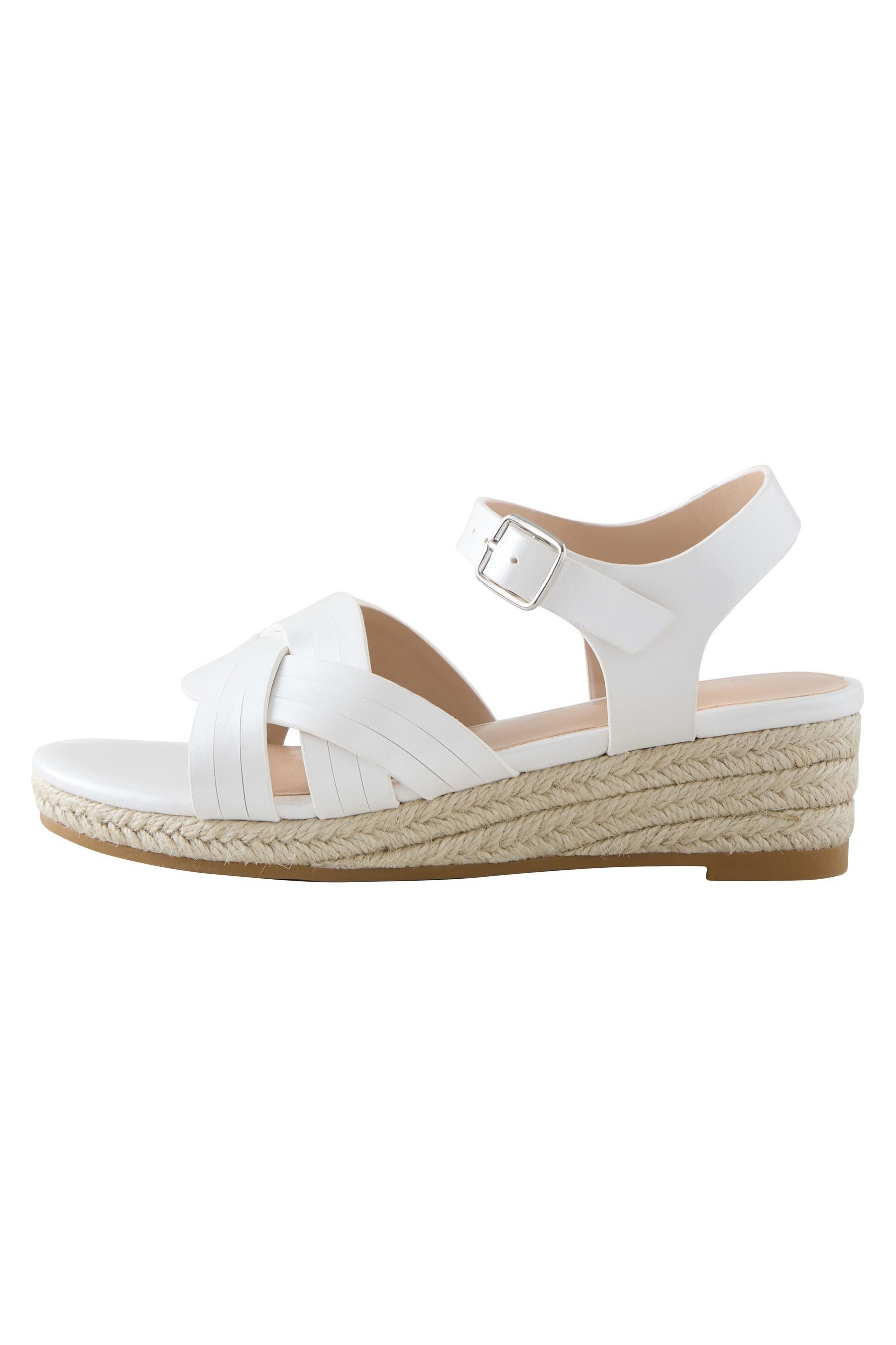 Next Keilabsatz-Sandalen in Weboptik Keilsandalette