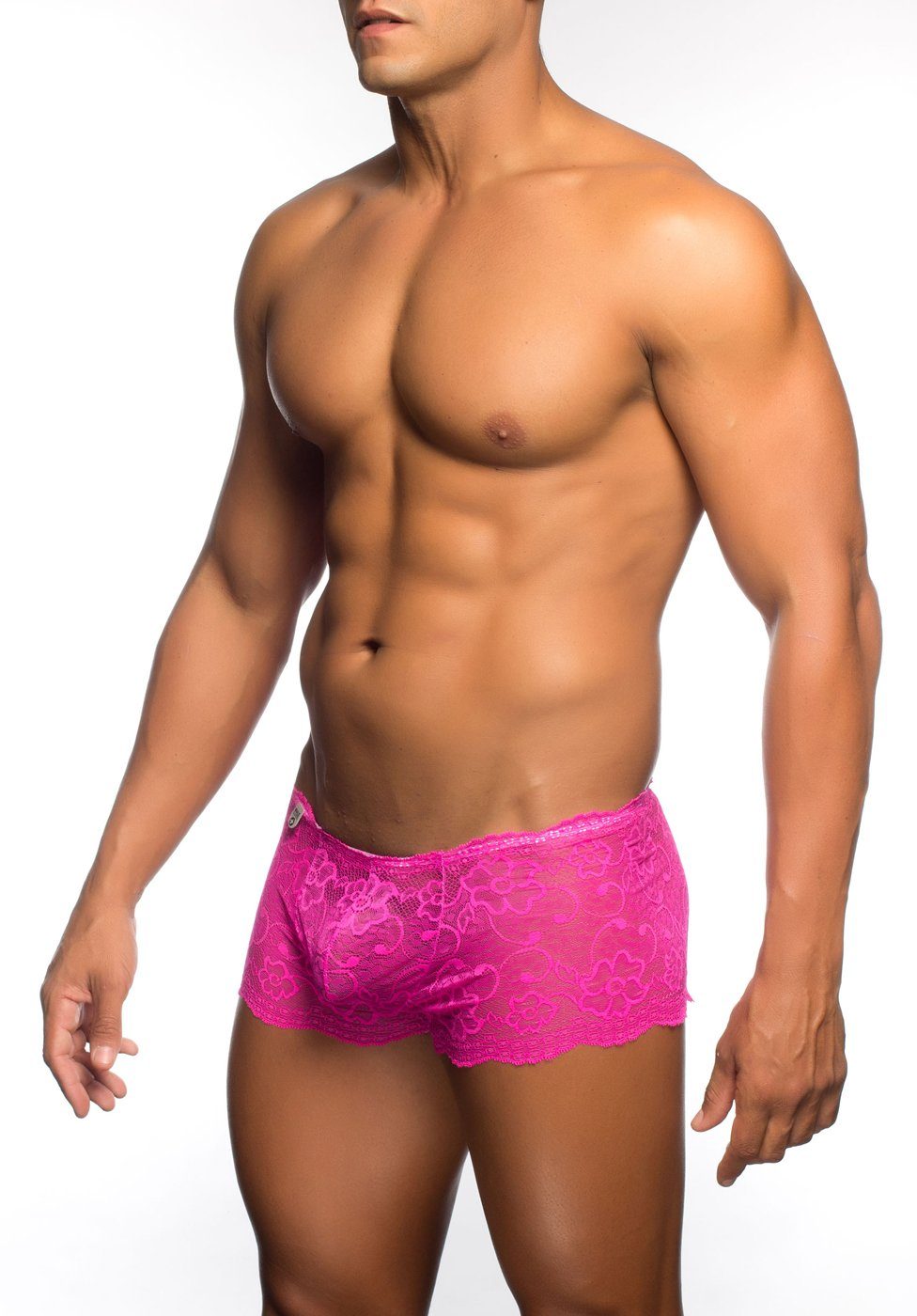 MOB Eroticwear Boxershorts Boxershorts aus Spitze - pink (1-St) transparente Spitze – Bild 4 von 5