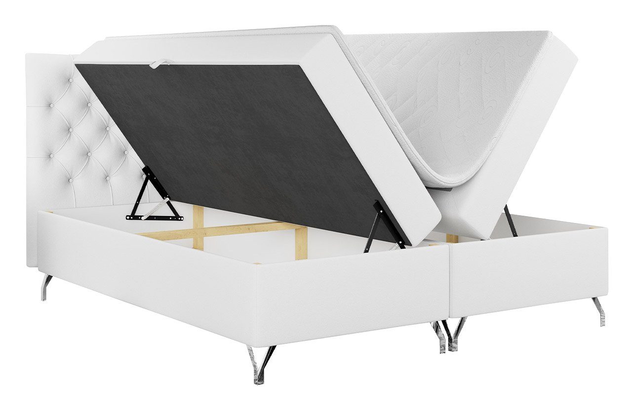 Schlafzimmer MKS Multipocket-Matratze Doppelbett MÖBEL für mit Boxspringbett GRIMALDI,