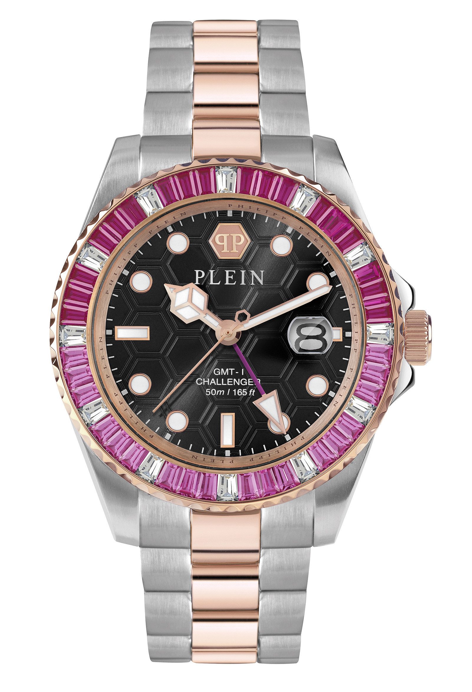 PHILIPP PLEIN Quarzuhr GMT-I CHALLENGER BAGUETTES, (1-tlg), Quarz-Analoguhr günstig online kaufen