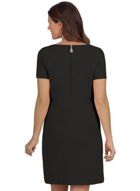 Trigema Jerseykleid TRIGEMA Halbarm Kleid mit Kristallsteinen (1-tlg)