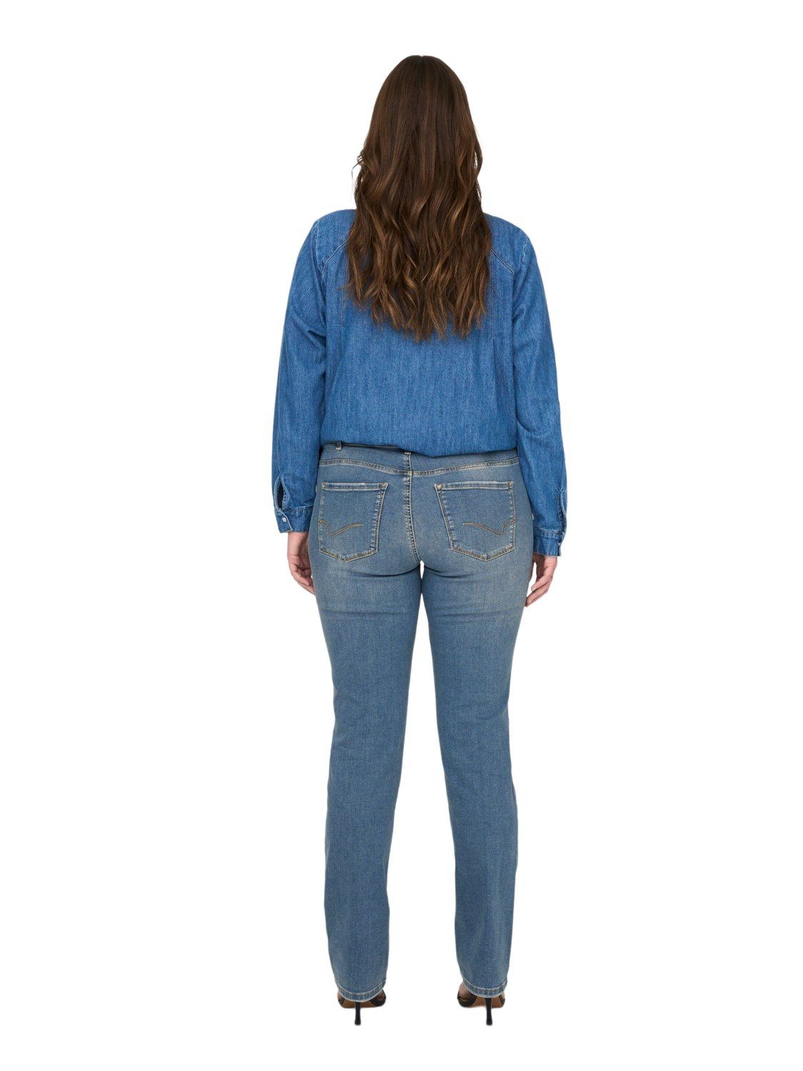 mit ONLY Straight-Jeans großen Größen CARALICIA Stretch in