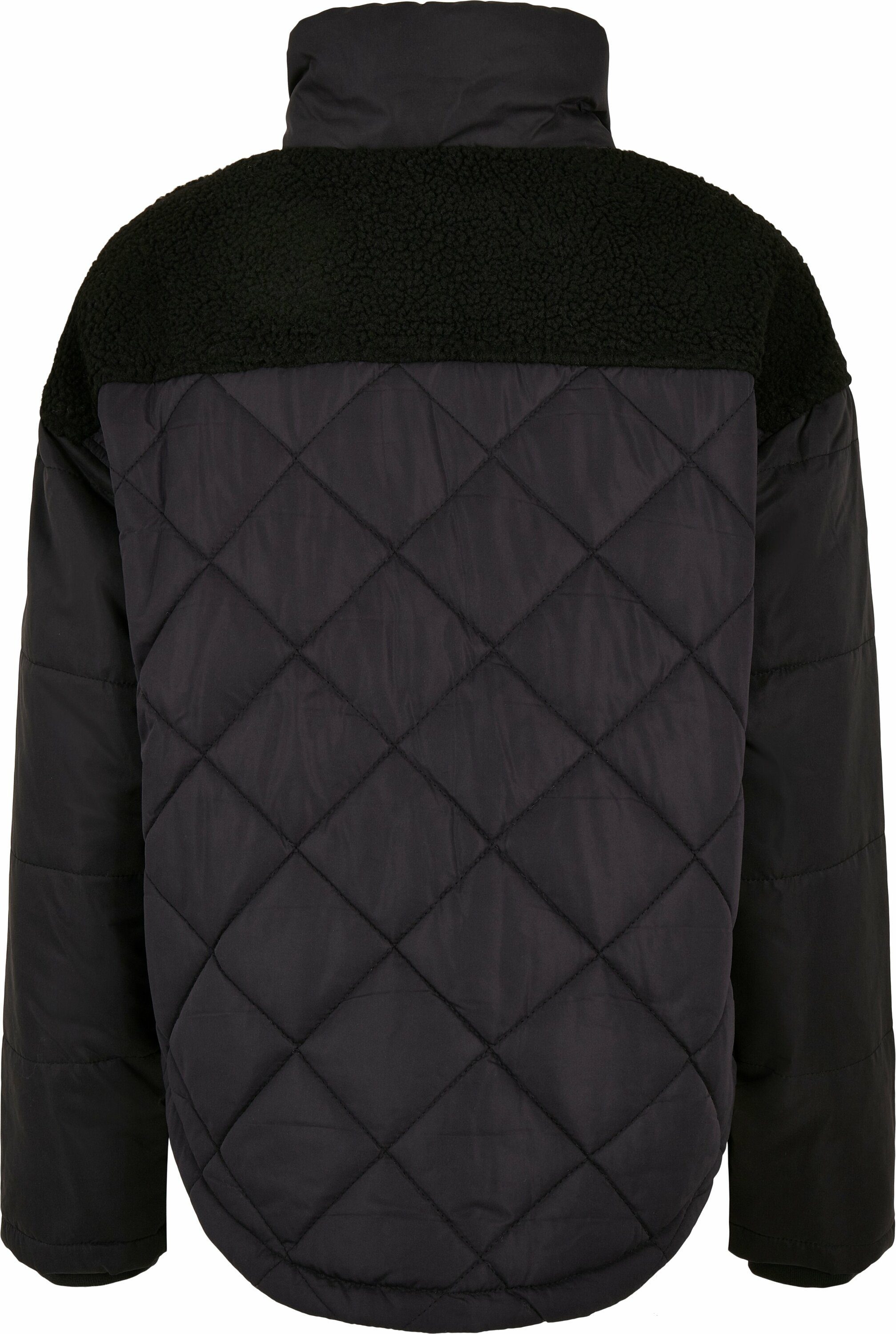 Puffer Damen Jacket Quilt (1-St) URBAN CLASSICS Diamond black Ladies Oversized Winterjacke