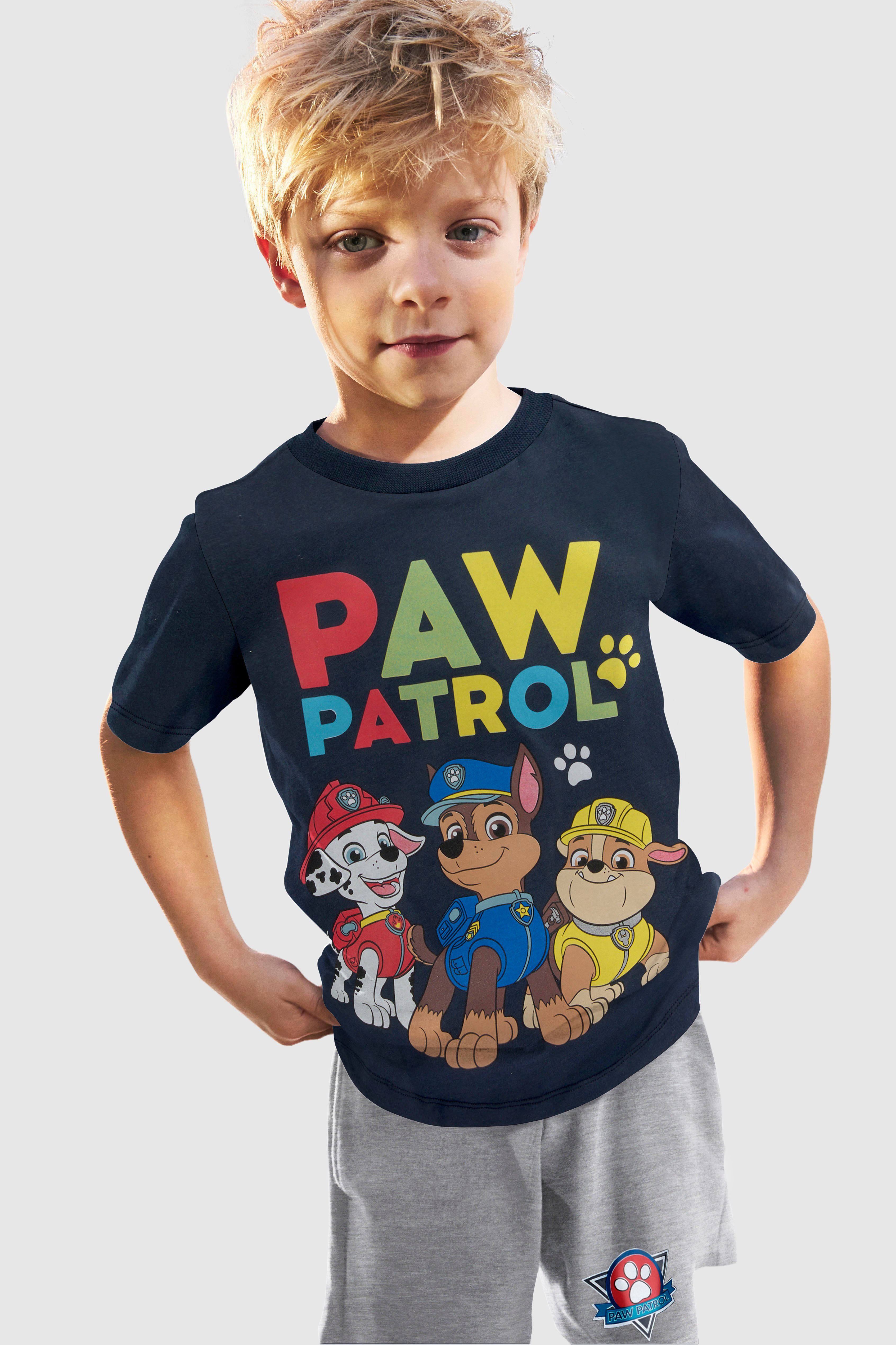 PAW PATROL T-Shirt & (Set, navy/grey 2-tlg) Bermudas