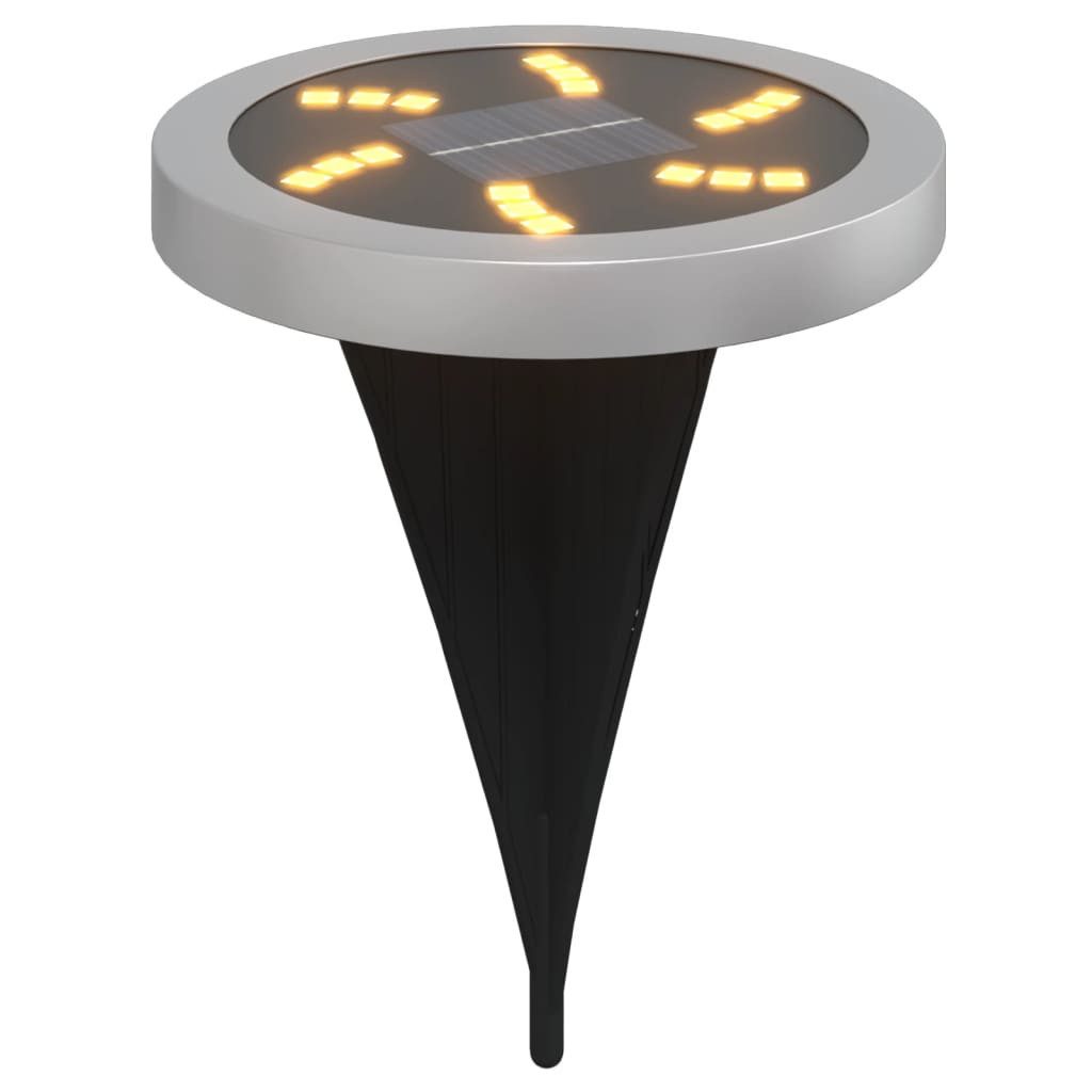 vidaXL LED Solarleuchte Solar-Bodenleuchten mit Erdspieß 12 Stk. Warmweiß