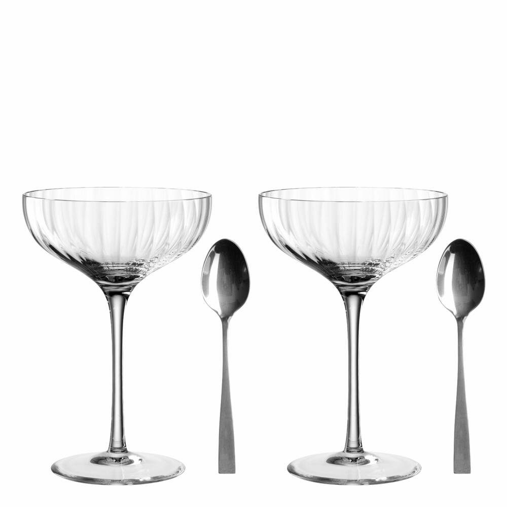 LEONARDO Dessertschale Poesia 8-tlg., 4 Schalen + 4 Löffel, Glas. € 49,96
