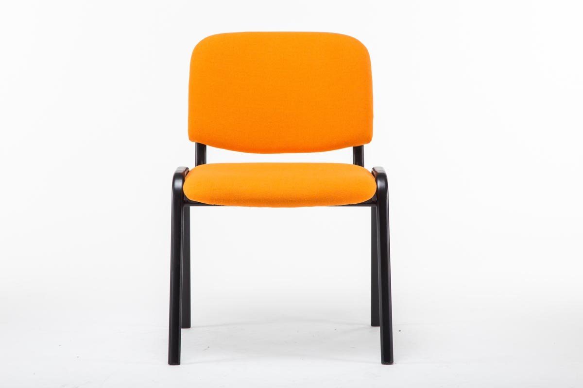 orange Gestell: Metall schwarz Sitzfläche: Messestuhl), - TPFLiving mit - Konferenzstuhl - Keen (Besprechungsstuhl hochwertiger Stoff Warteraumstuhl Polsterung - Besucherstuhl