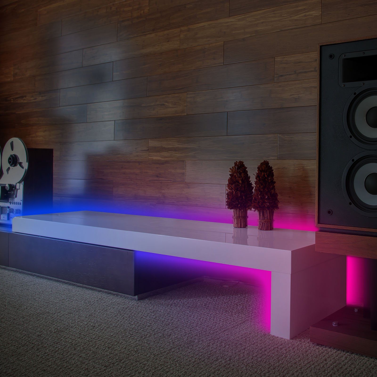 5m, Leuchten mit Musiksensor, Stripe, Briloner LED Magic RGB, Appsteuerung, inkl. 150-flammig, Fernbedienung
