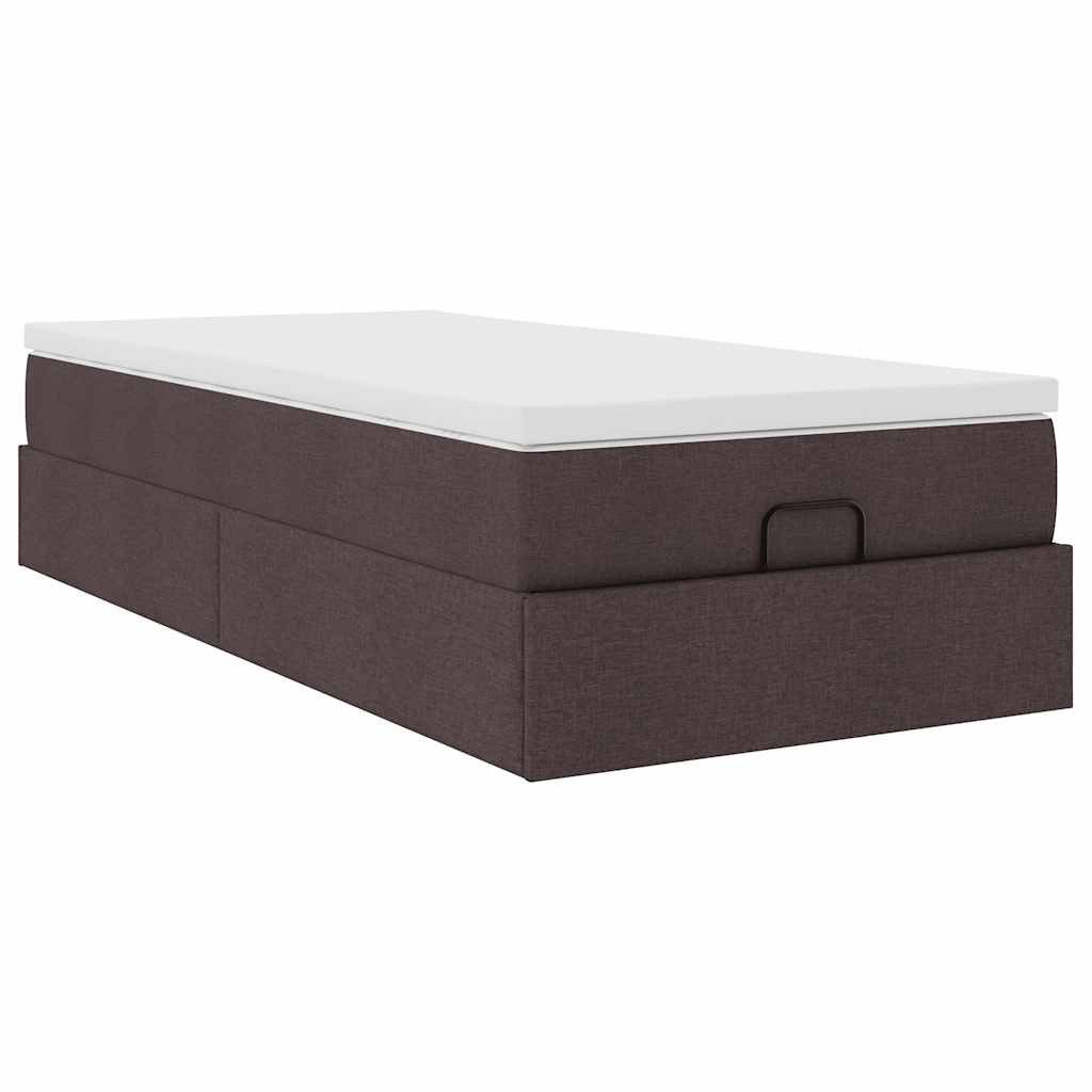 vidaXL Bett Ottoman-Bett mit Matratze Dunkelbraun günstig online kaufen