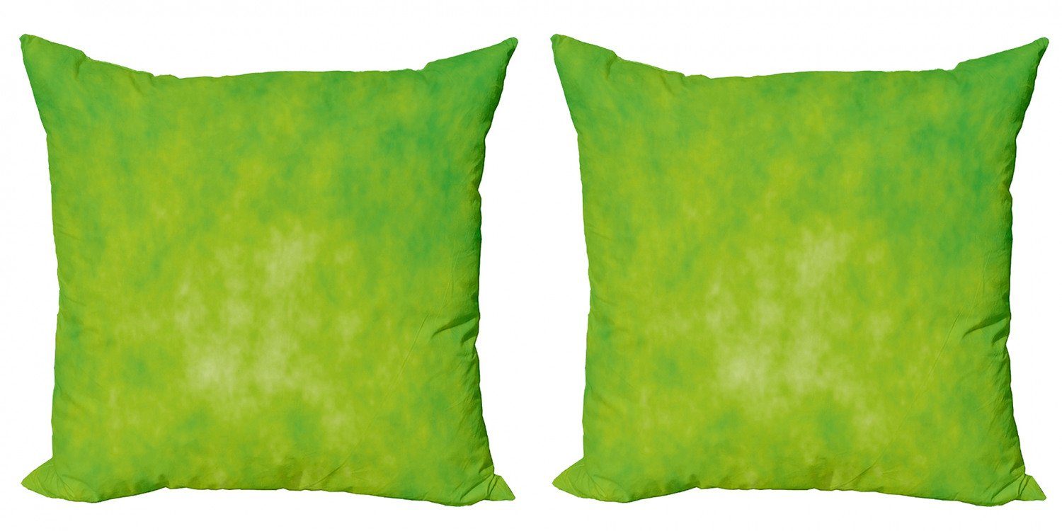 Kissenbezüge Modern Accent Doppelseitiger Digitaldruck, Abakuhaus (2 Stück), Lime Green Bewölkt Color Shade
