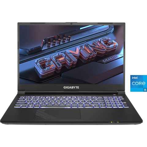 Gigabyte GIGABYTE G5 GE-51DE263SD Gaming-Notebook (39,6 cm/15,6 Zoll, Intel Core i5 12500H, GeForce RTX 3050, 512 GB SSD)