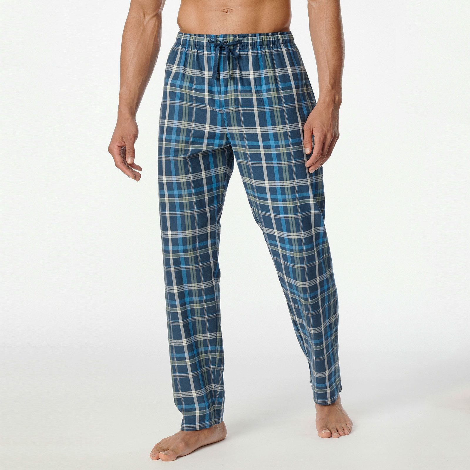 Schiesser Pyjamahose Schlafanzughose lang mit Knopfleiste günstig online kaufen