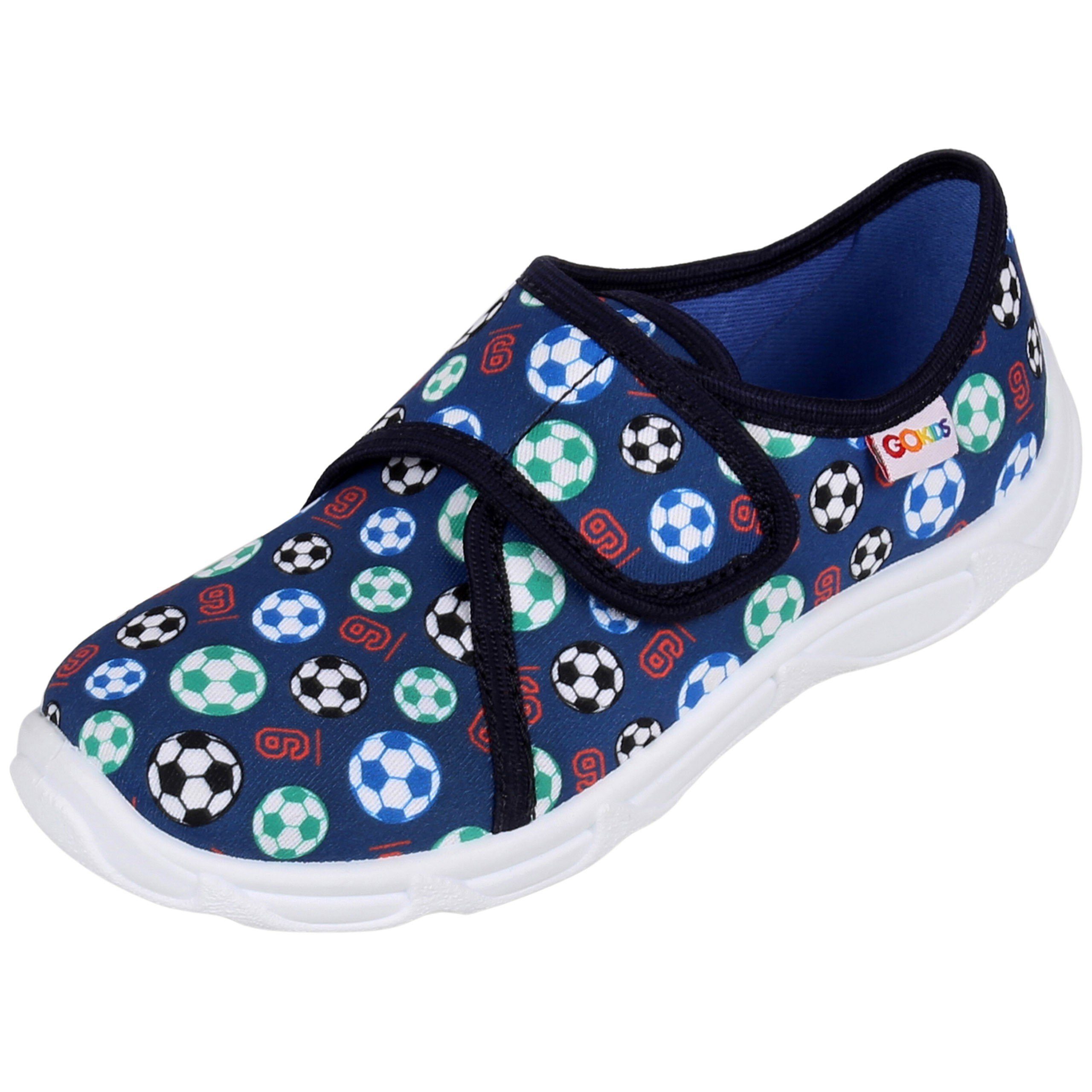 Lemigo LEMIGO marineblaue Hausschuhe, Fußball Hausschuhe Hausschuh