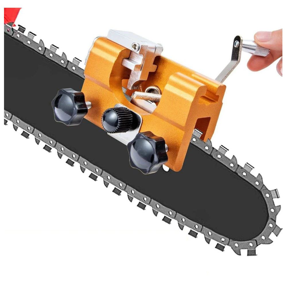 JOYOLEDER Sägekettenschärfgerät Tragbar Handkurbeln schleifwerkzeug Schärfgerät Kit, für Alle gängigen Sägeketten, (Professionelle Werkzeuge)