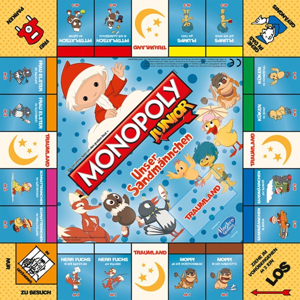 Winning Moves Spiel Monopoly Junior Unser Sandmännchen, Brettspiel