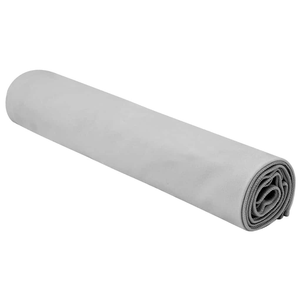 vidaXL Handtuch Sporthandtücher 2 stk. Grau 140 x 70 cm, Polyester und Polyamid (2-St)