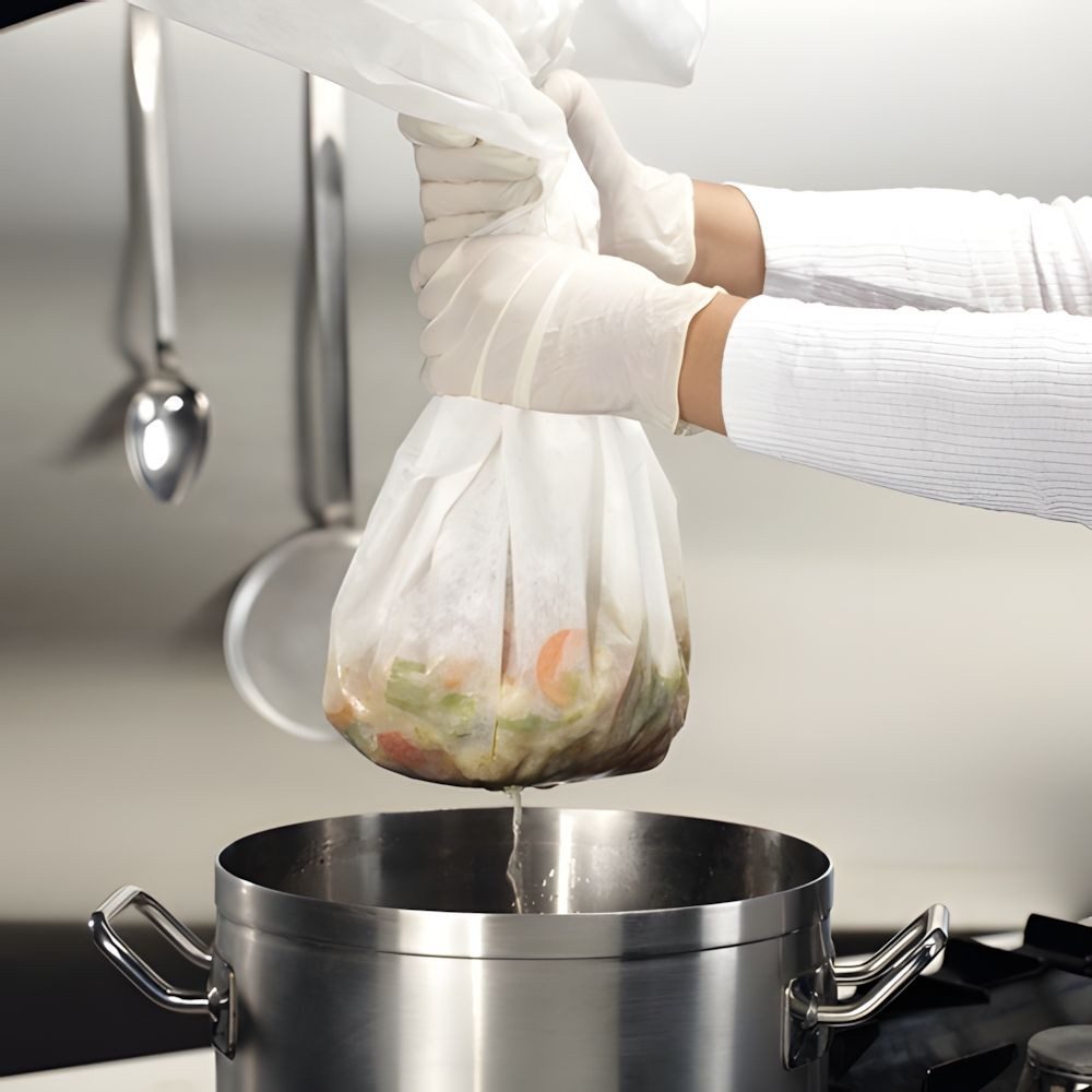 PAPSTAR Passiertuch Passier- und Filtertücher 100 cm x 100 cm weiss 10 Stk, Polyester