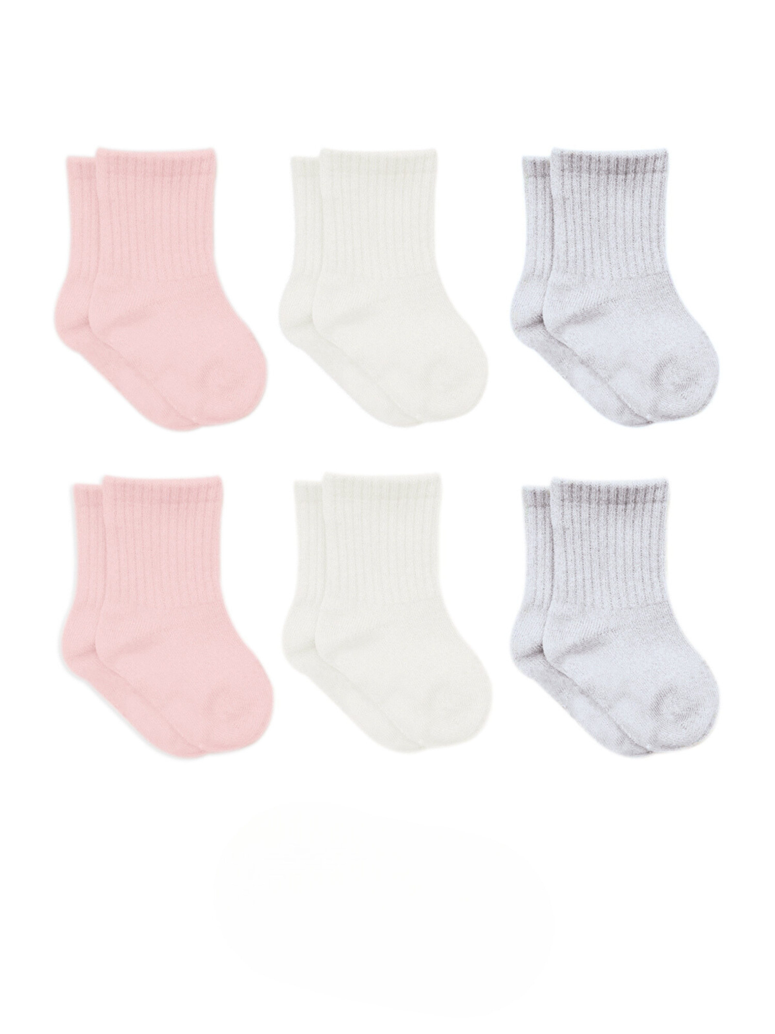 bistyle Socken für Babys Neugeborene Babysocken Jungen Mädchen Kurzsocken (Set, 6-Paar, 6er-Pack) gerippt Bio-Baumwolle GOTS zertifiziert 0-6 Monate bis 2-3 Jahre