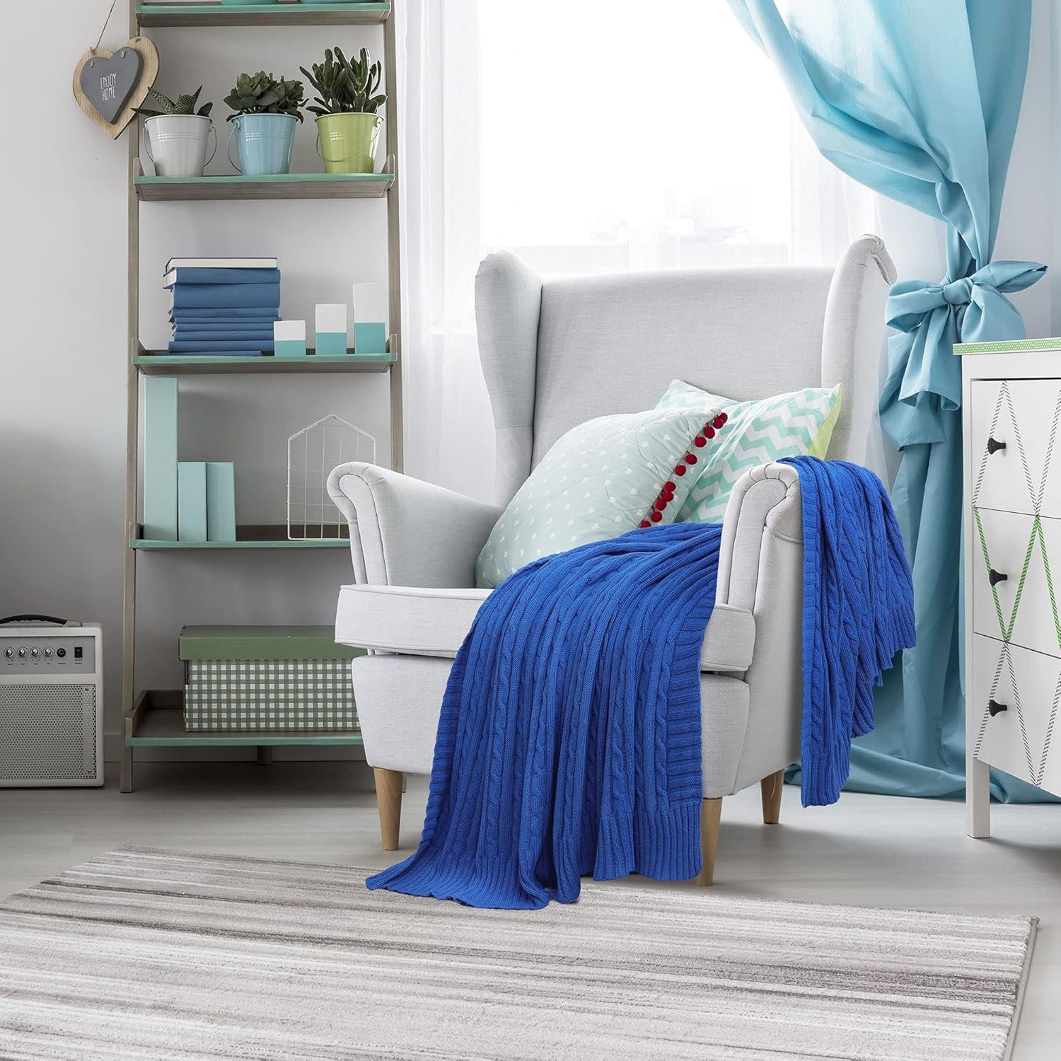 Wohndecke Weich Strick Kuscheldecke, Wohndecke Sofadecke Schlafdecke Decke, TUWENA