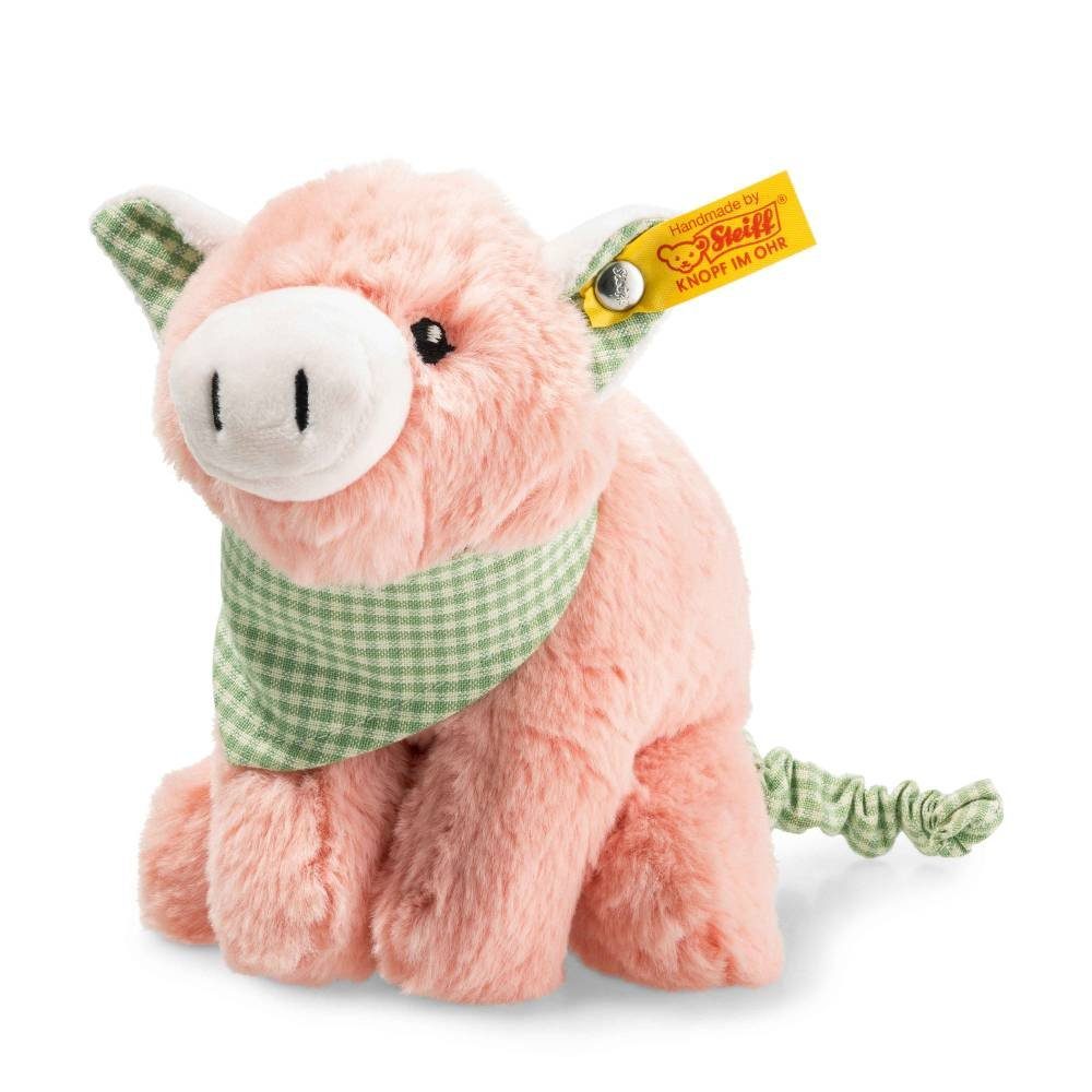 Steiff Kuscheltier Steiff 241192 Piggilee Zappelschwein 18cm rosa Schwein Happy Farm Baby
