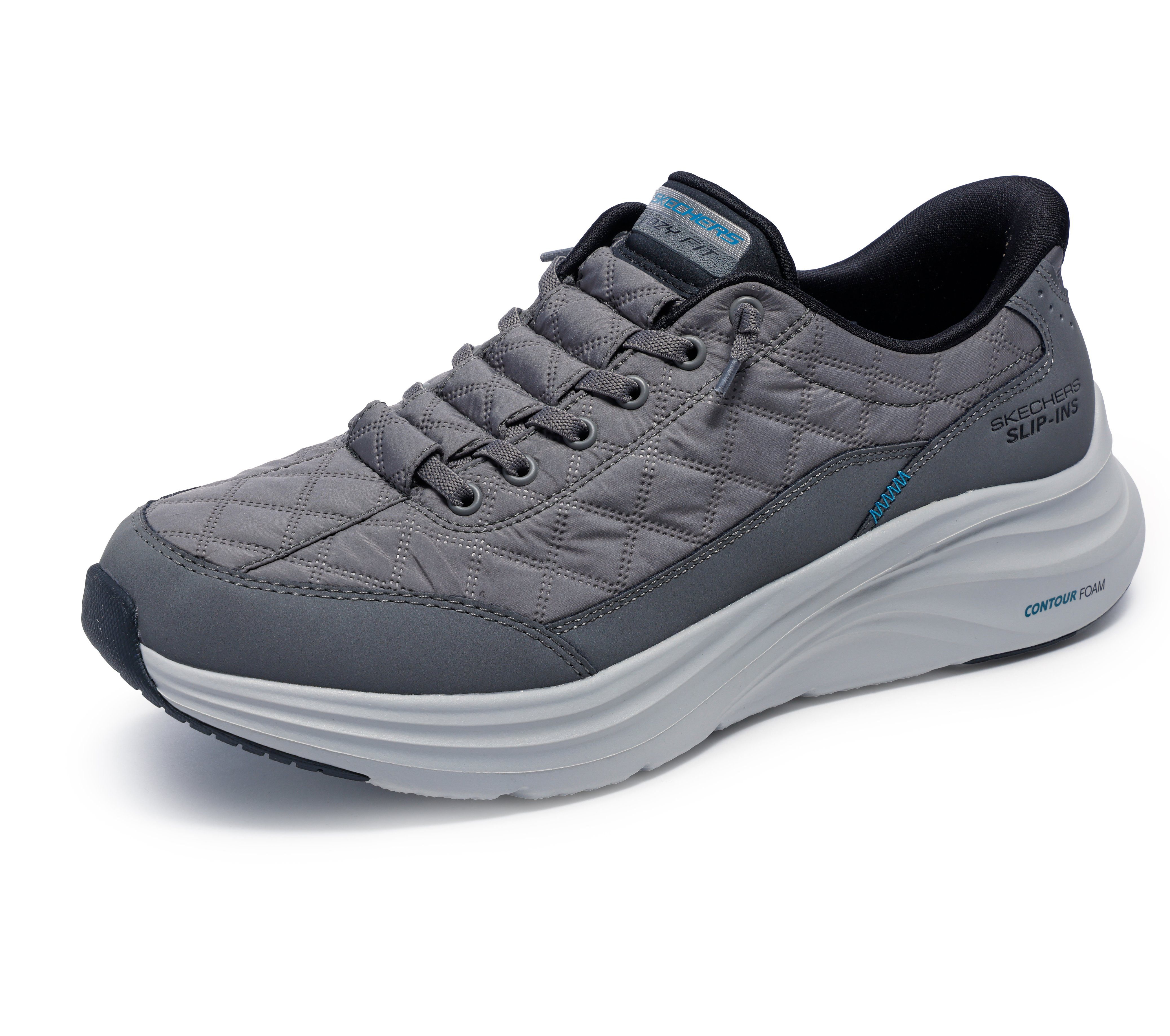 Skechers CONTOUR FOAM Slip-On Sneaker Slipper, Schnürschuh in veganer Verarbeitung, Cozy Fit™-Komfort