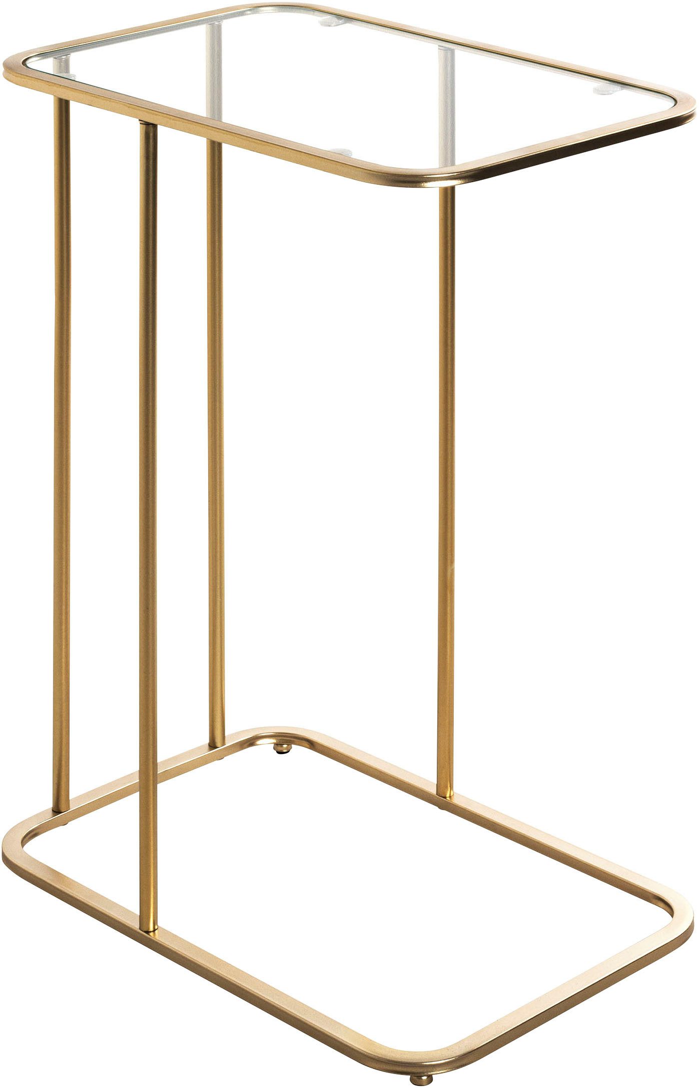 HAKU Beistelltisch Sofatisch, Wohnzimmertisch (1-St), rechteckig - aus Metall Gold B/T/H 45/30/65 cm