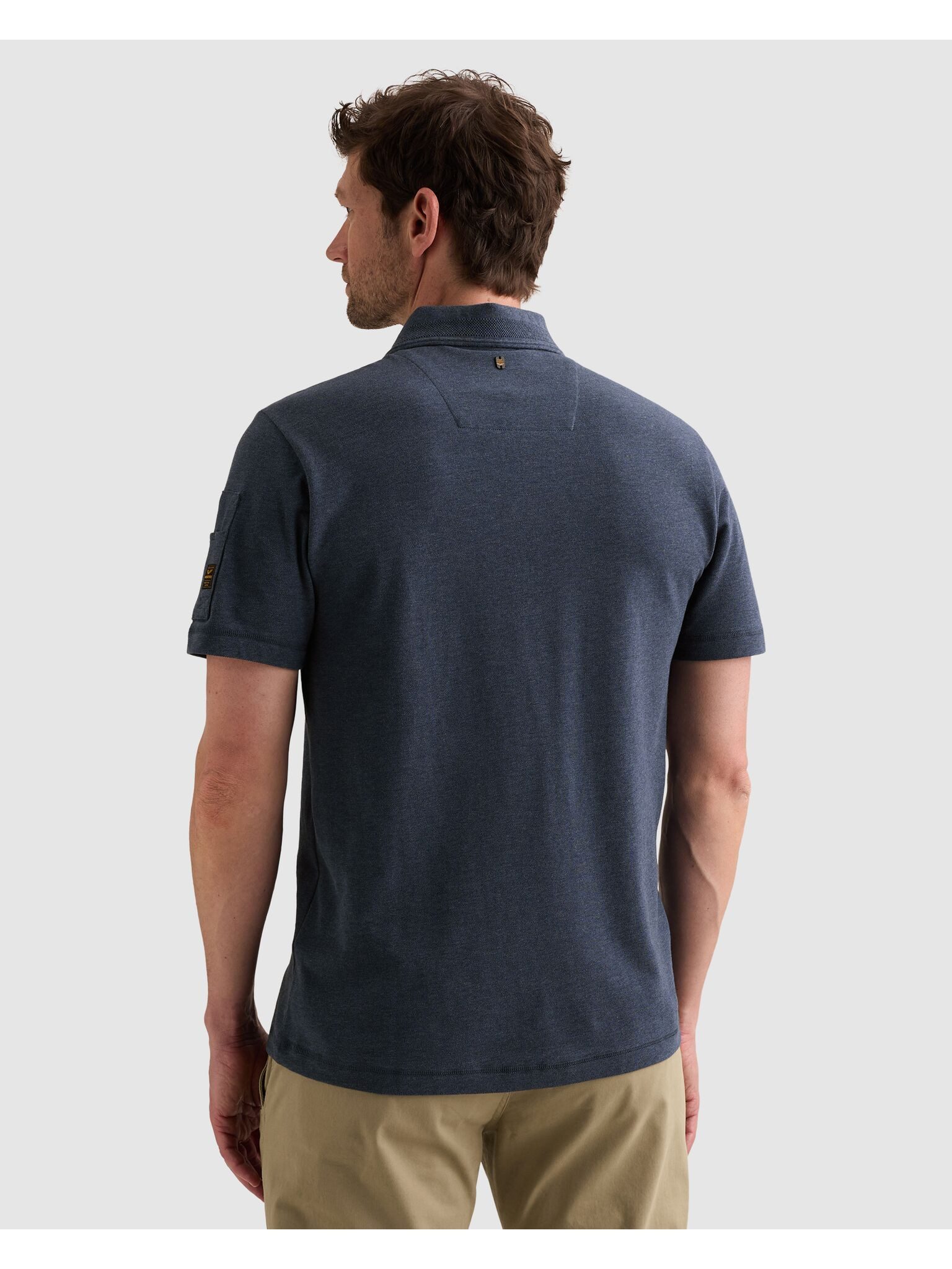 PME LEGEND Poloshirt Aufgesetzte Ärmeltasche mit Marken- Label – Bild 3 von 5