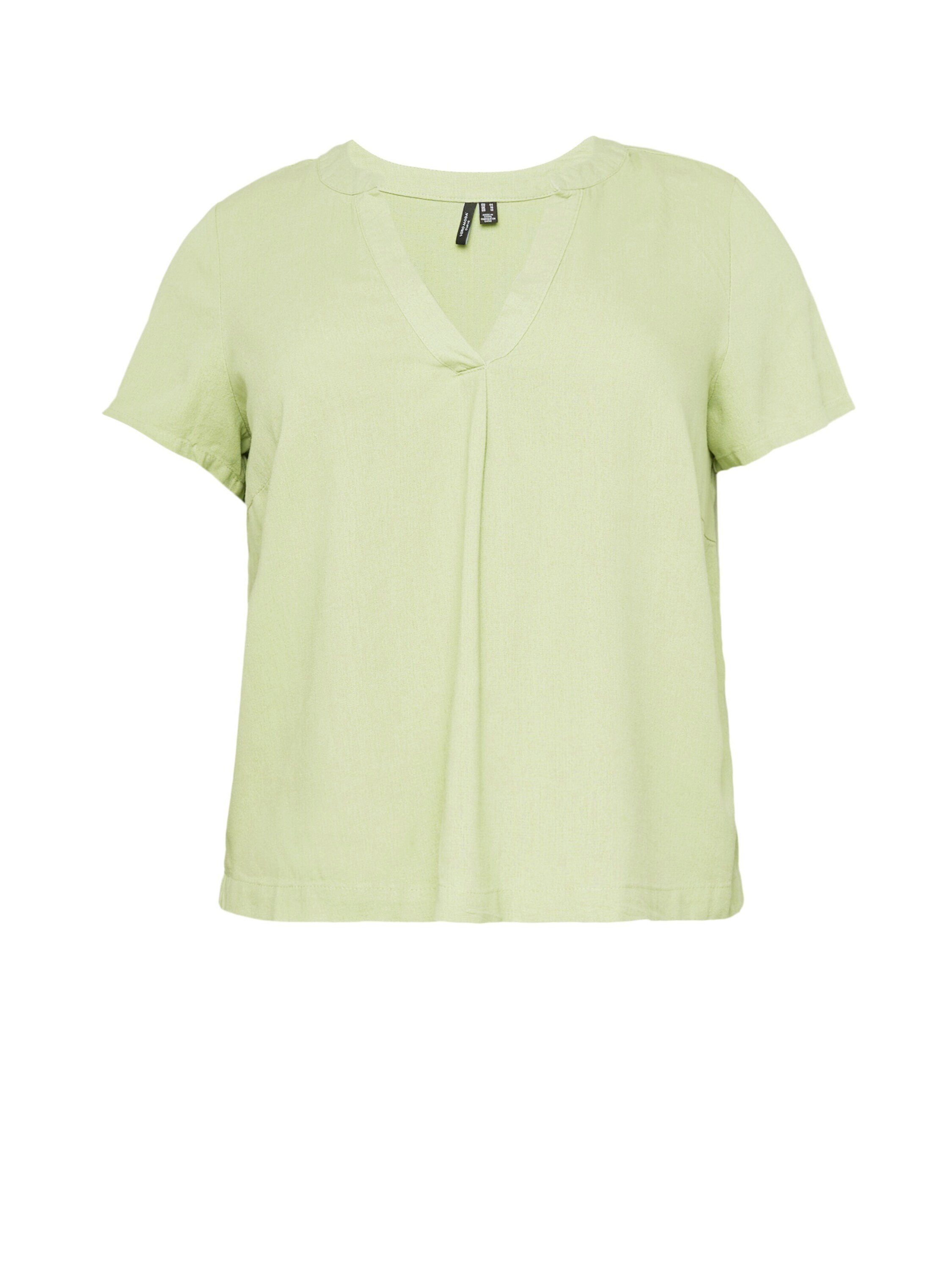 Vero Moda Curve T-Shirt Mymilo (1-tlg) Falten, Ton-in-Ton-Nähte