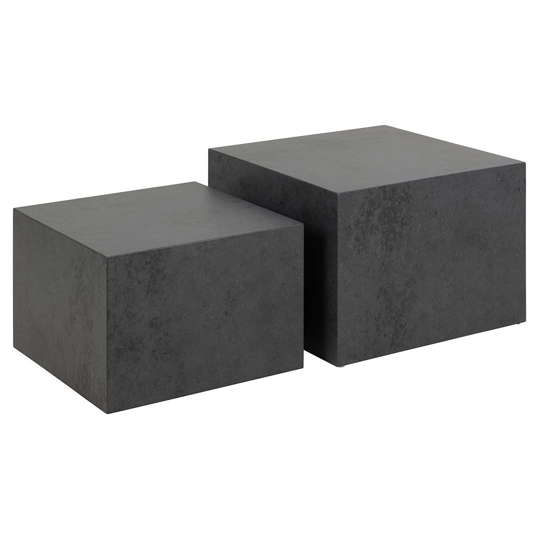 ACTONA GROUP Couchtisch Dice Couchtisch Schwarz. (2-St)