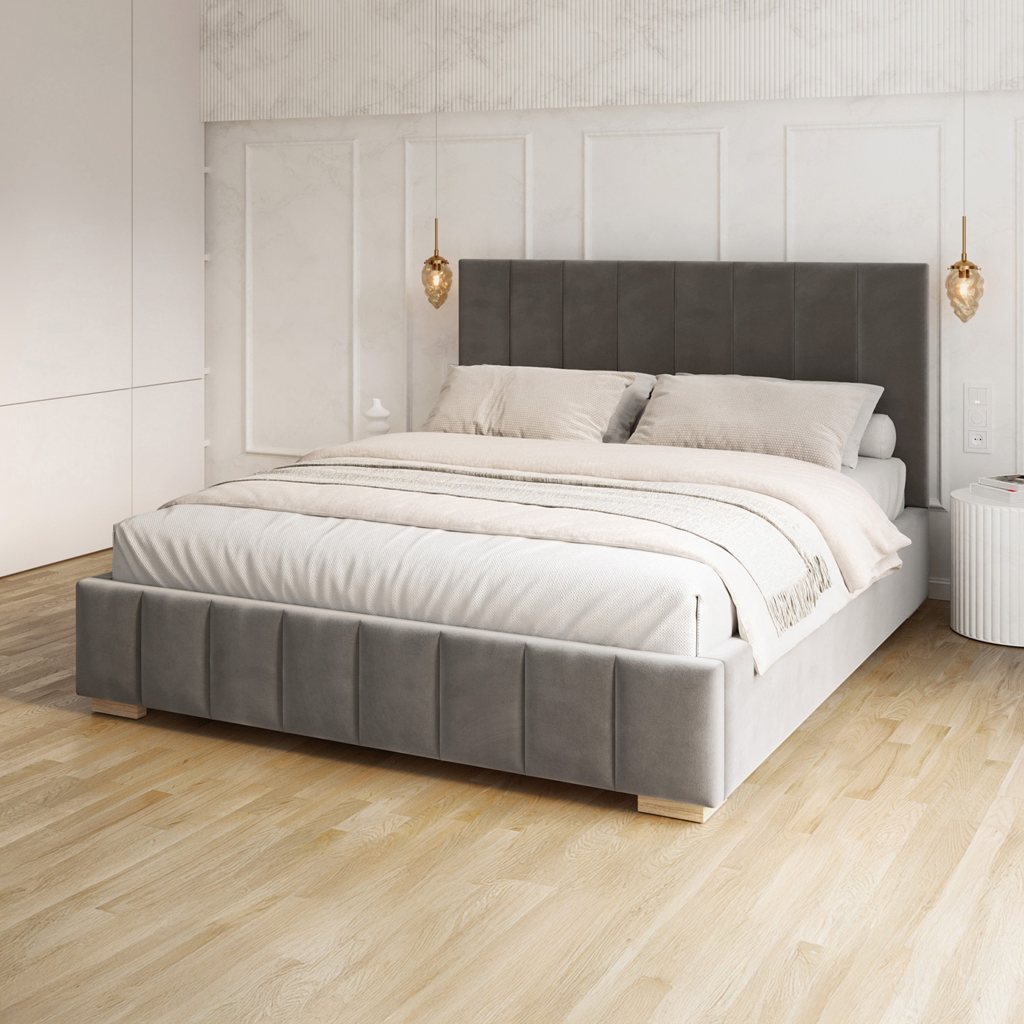 FDM Polsterbett DENTON modern mit Bettkasten MADE IN EU - mit hochwertigem günstig online kaufen