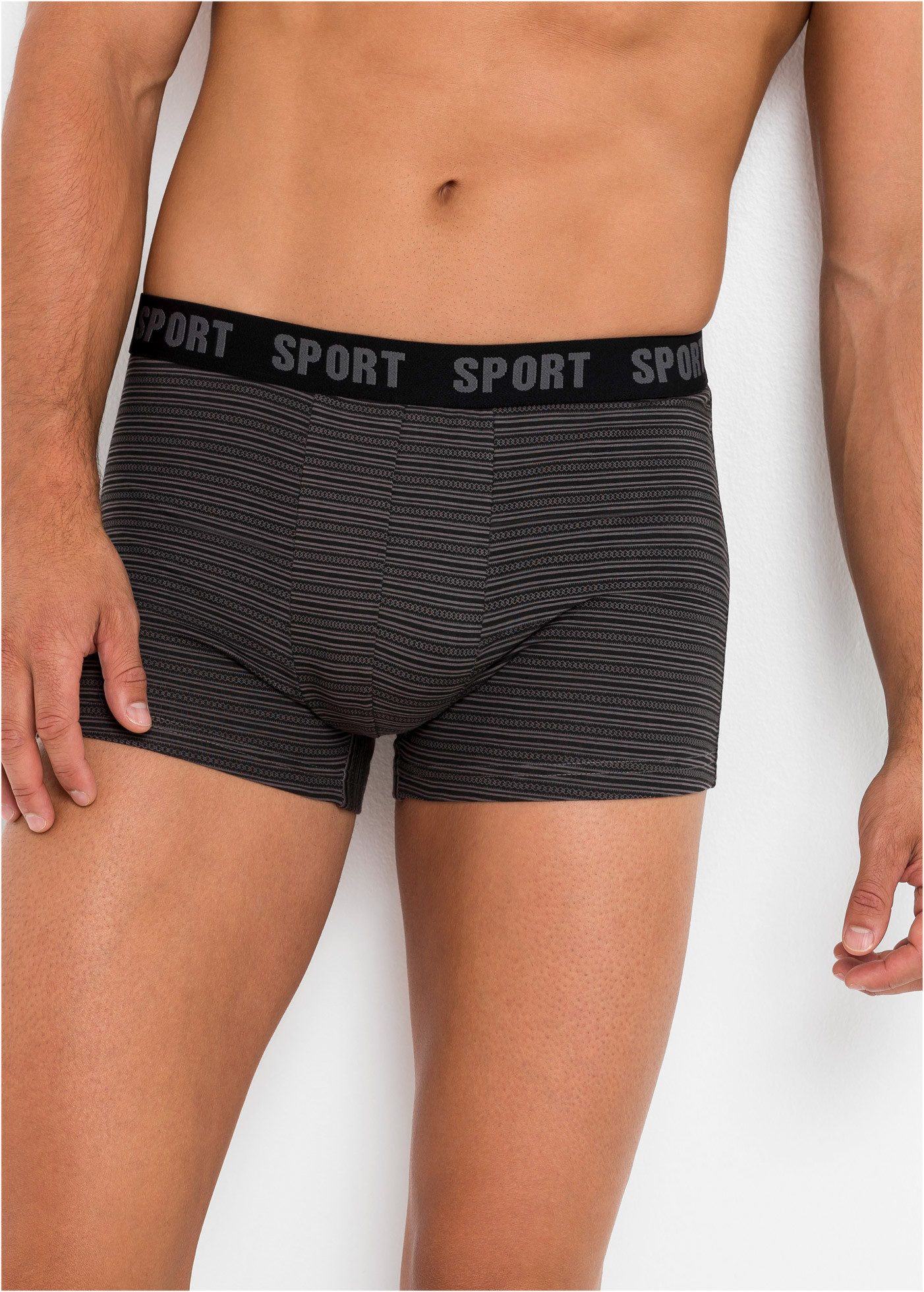 bonprix Boxer (Packung, 3-St) figurnahe Passform, elastischer Bund, aus Bau günstig online kaufen