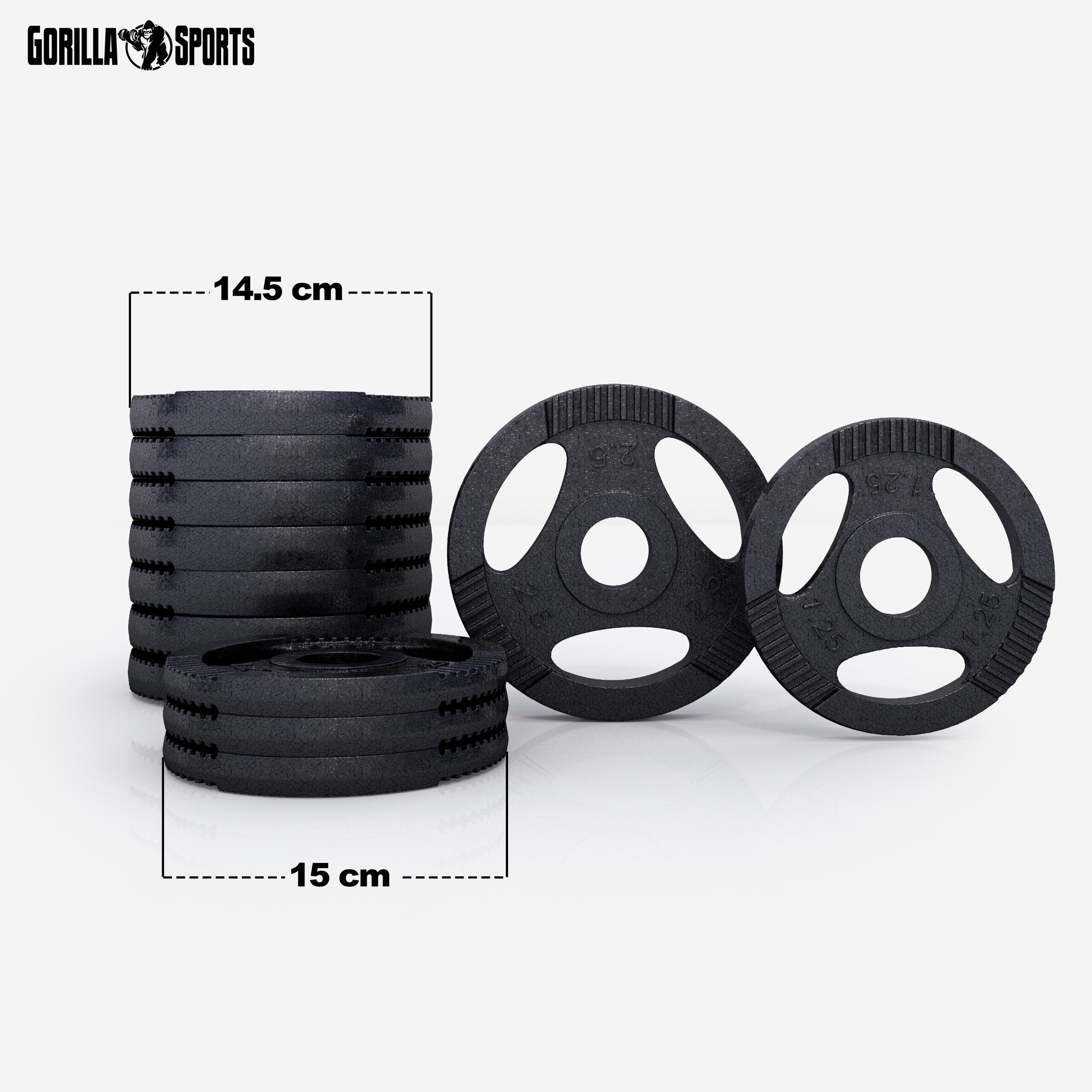 GORILLA SPORTS Kurzhantel Kurzhantelset Gusseisen Gripper 30 kg
