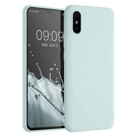 kwmobile Handyhülle Hülle für Xiaomi Redmi 9A / 9AT, Hülle Silikon - Soft Handyhülle - Handy Case Cover - Cool Mint