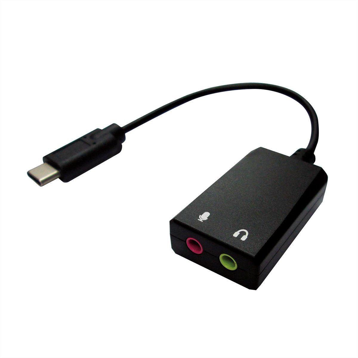 Adapter USB Typ C - 2x 3,5mm Audio, ST/BU Computer-Adapter