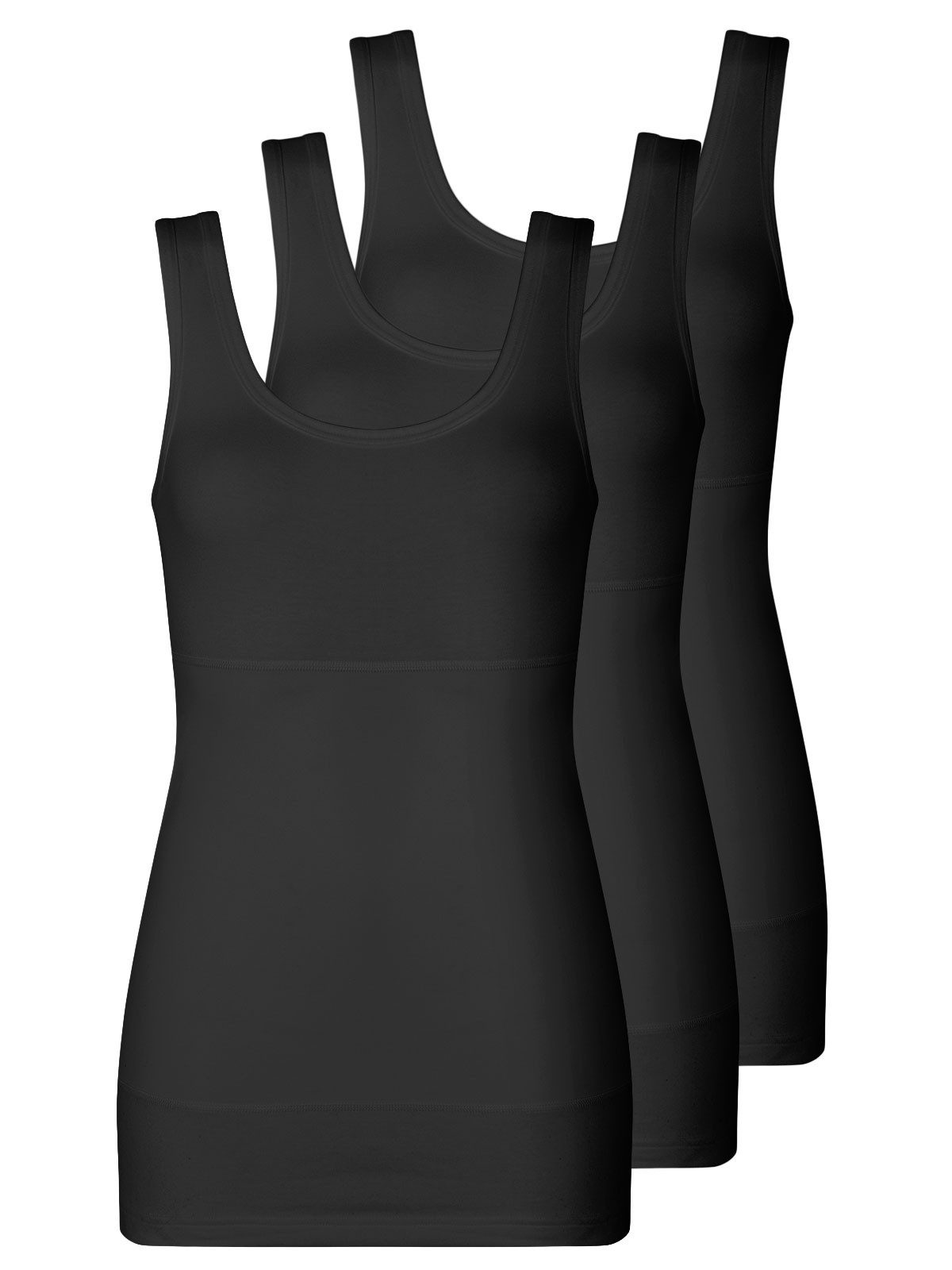 Achseltop 3er Pack Damen Achseltop Baumwolle-Viskose
