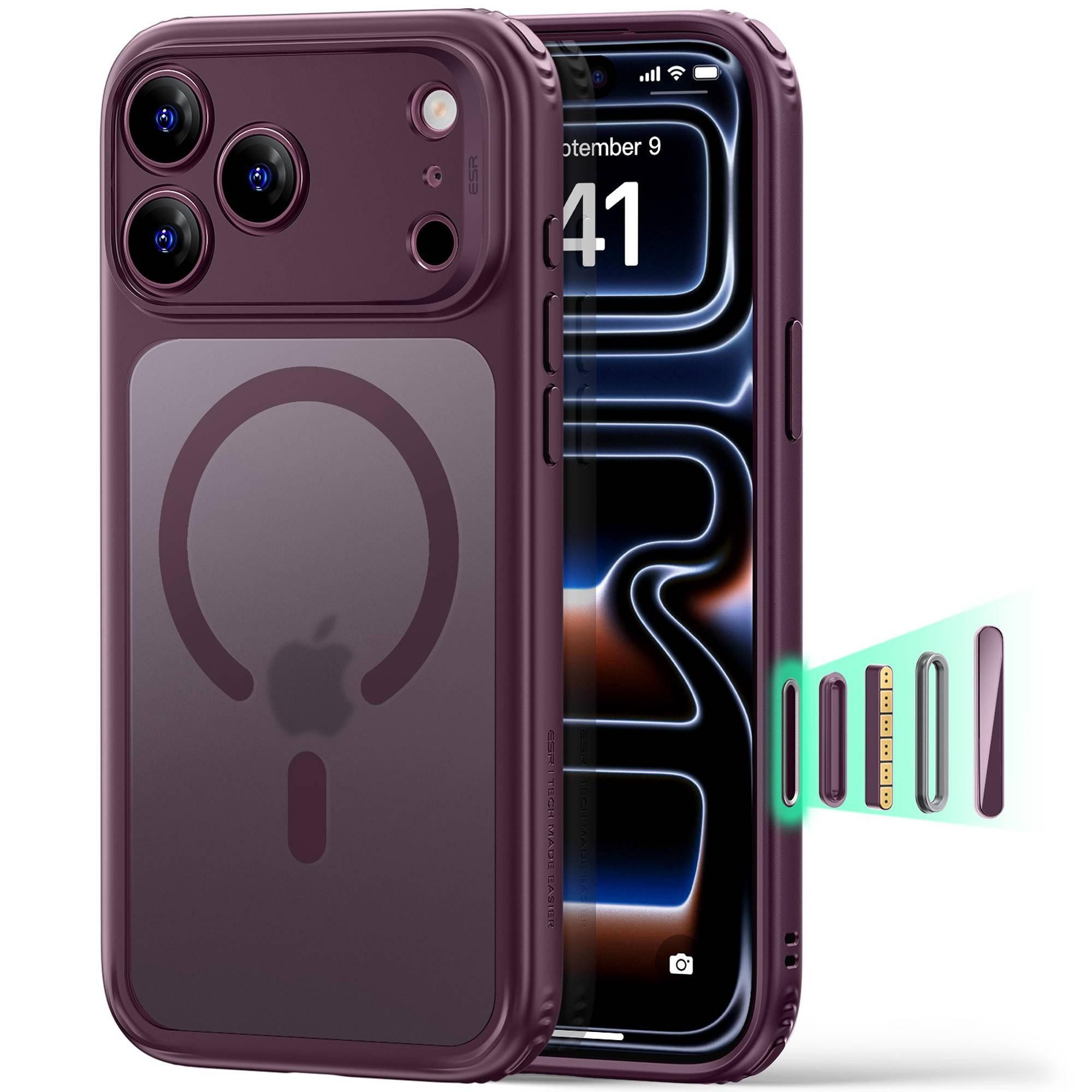 ESR Handyhülle Classic Hybrid Magnet Case für das iPhone 18 Pro/17 Pro, 3,66m Fallschutz, kratzfest, Kamerasteuerungstaste