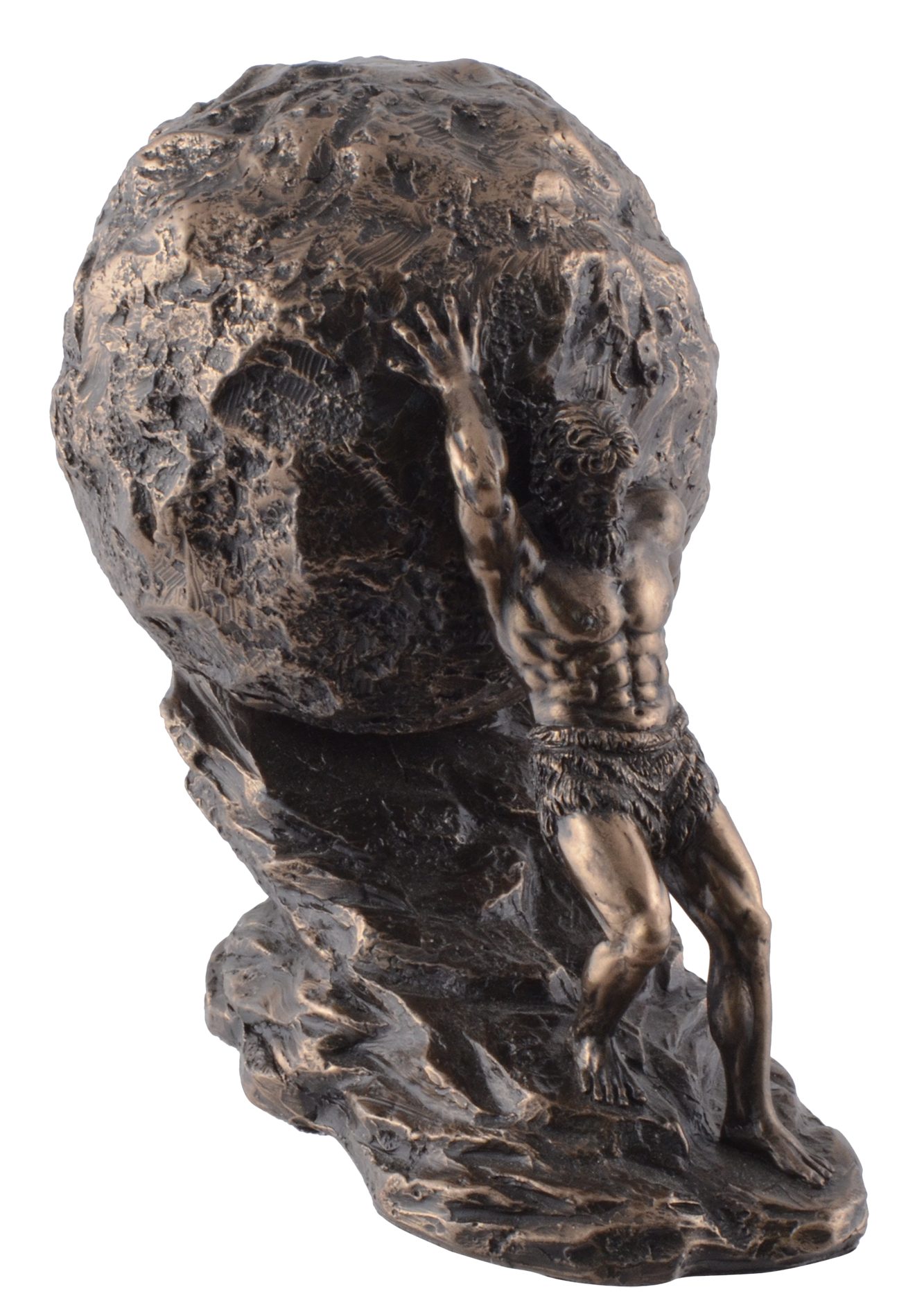 Vogler direct bronziert, by Felsen Gmbh von Skulptur griechische mit Sisyphus LxBxH: ca. Hand Legende 12x7x11 Veronese, -