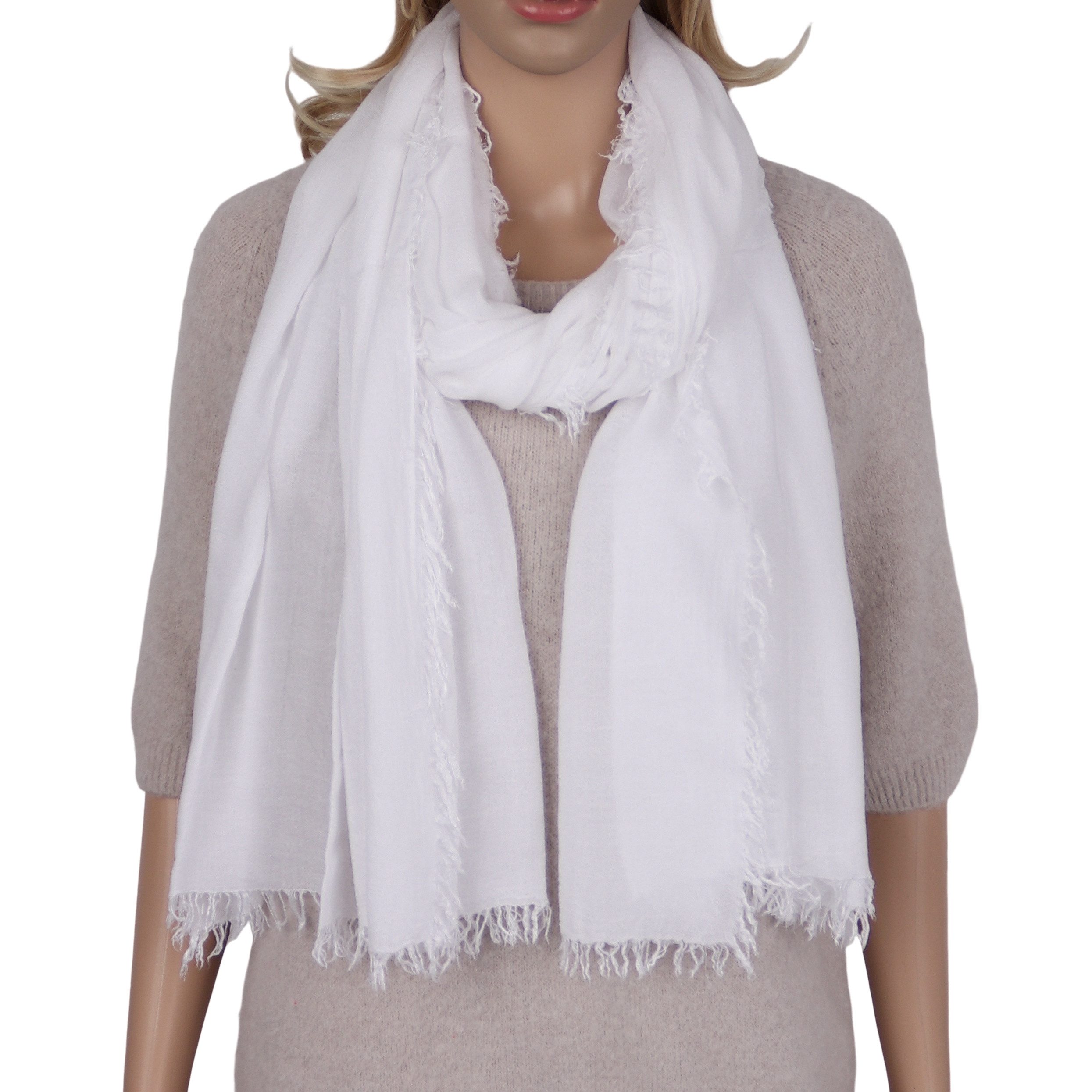 MIRROSI Modeschal weicher unifarbe Schal aus 100% Modal, Made in Italy, (viele tolle Farben zur Auswahl), Damen Halstuch ideal für Frühling, Sommer, Herbst