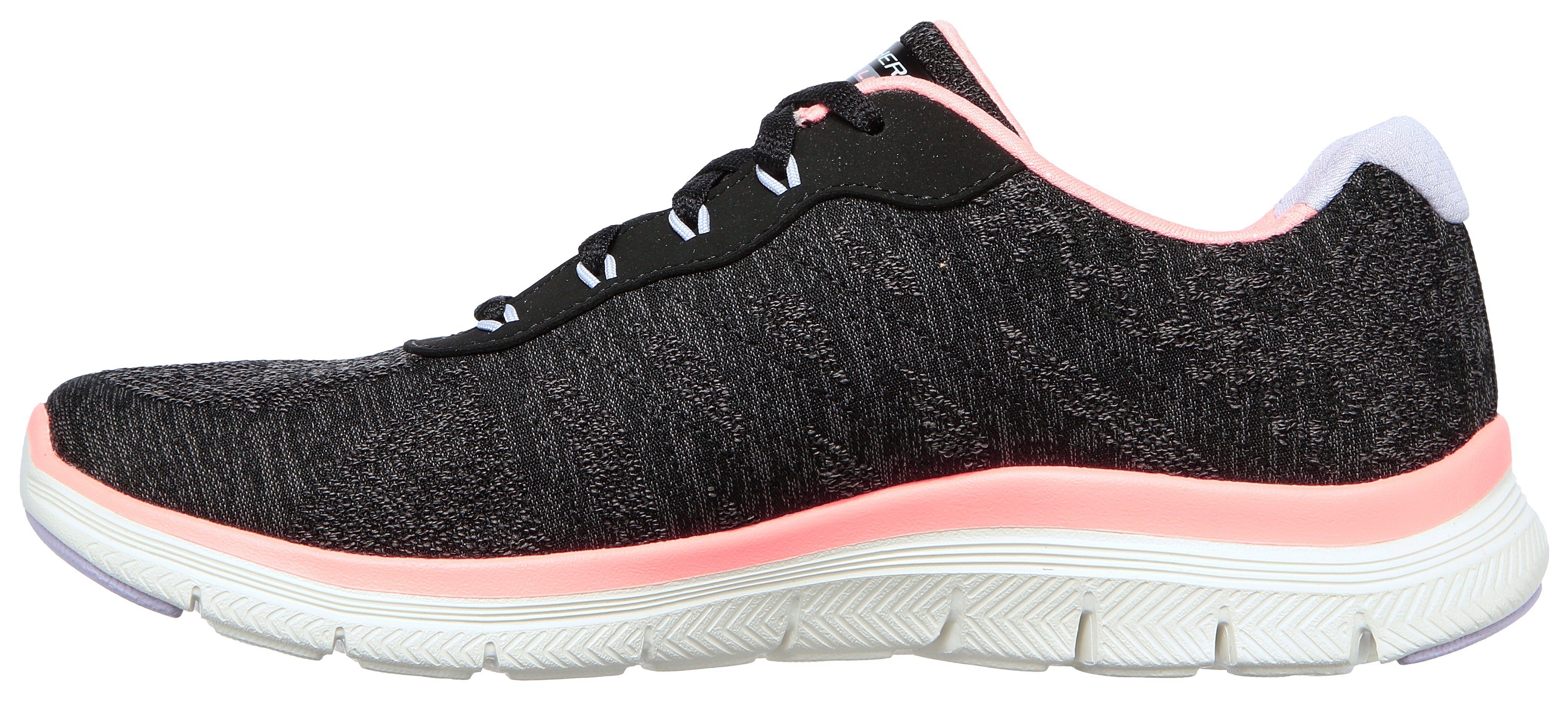 mit Foam MOVE Cooled 4.0 schwarz-koralle Sneaker Skechers APEEAL FRESH Memory Air FLEX