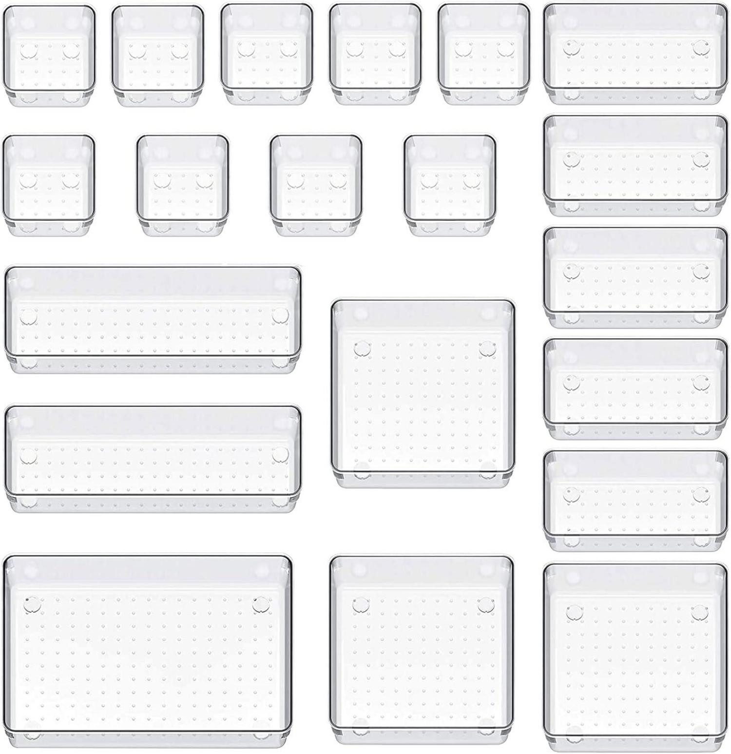 Schubladeneinsatz Schubladen Organizer Set 20-teilig Acryl Ordnungssystem