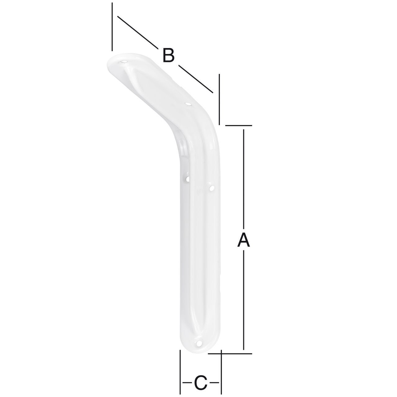 Wandregalhalter Format-Standard-Konsolen Vormann 13.5 weiß x 19.5 Vormann