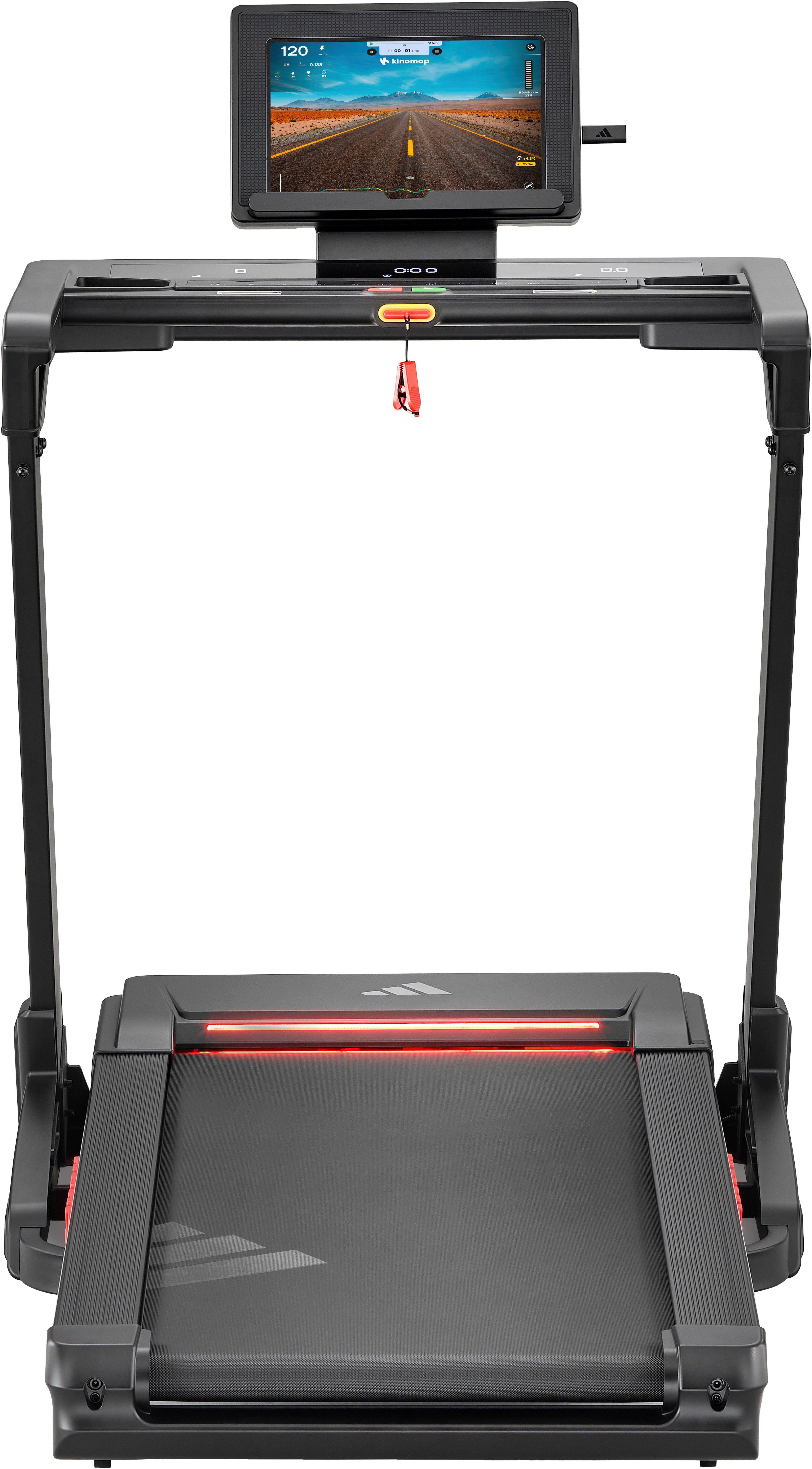adidas Performance Laufband Adidas T-25 Treadmill (Kompatibel mit Kinomap & Zwift, Ultra Series Cushioning, Soft-Drop), bis max. 19 km/h, mit Steigung, 135kg max. Benutzergewicht
