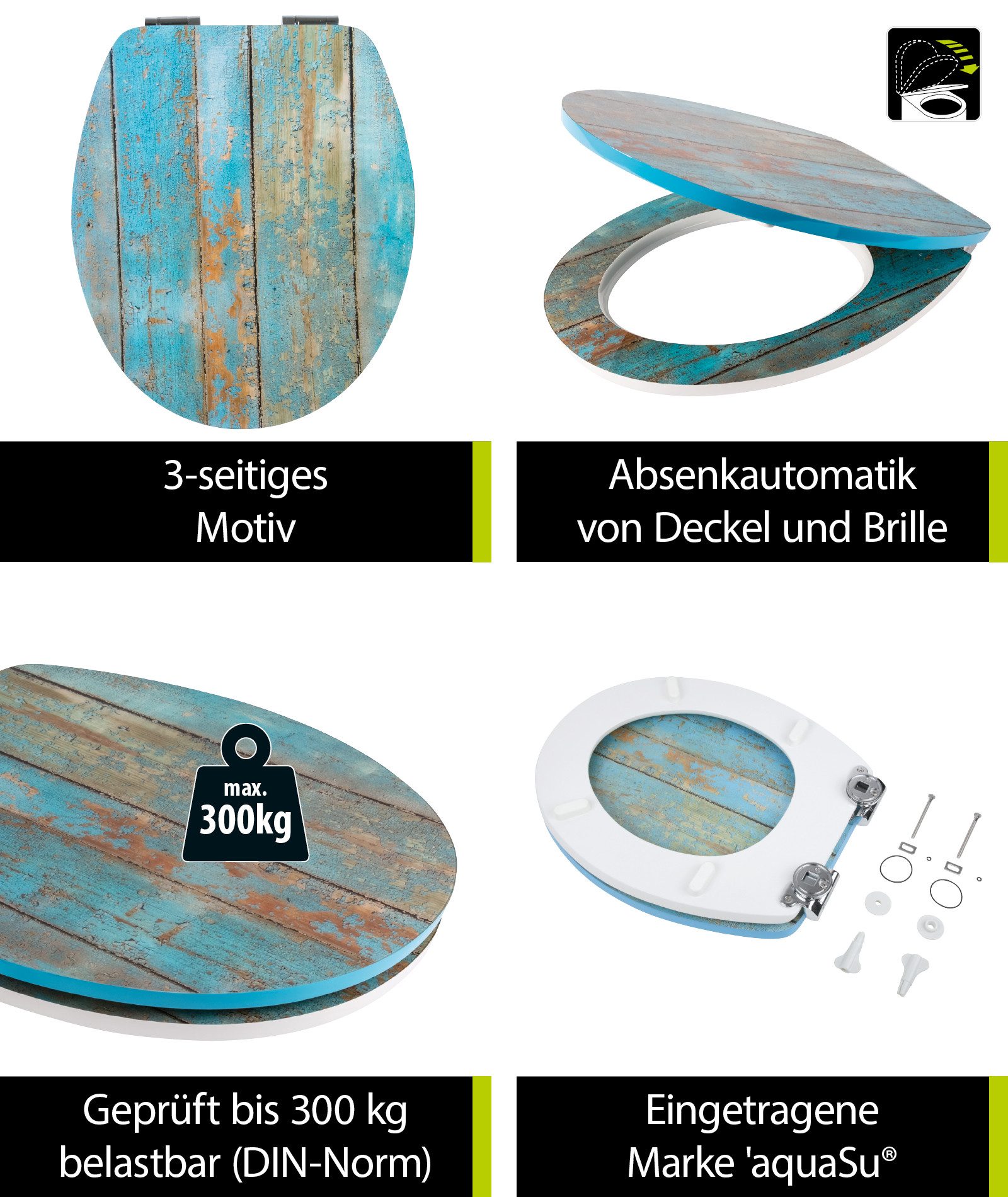 Sitzplatz WC-Sitz Holz Dekor, Motiv Treibholz, günstig online kaufen