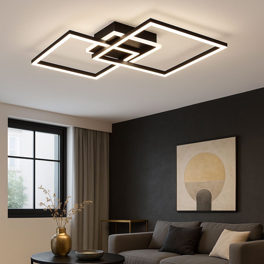 Reality Leuchten LED Deckenleuchte, LED-Leuchtmittel fest verbaut, Warmweiß, Deckenleuchte Designleuchte Deckenlampe Schlafzimmerleuchte