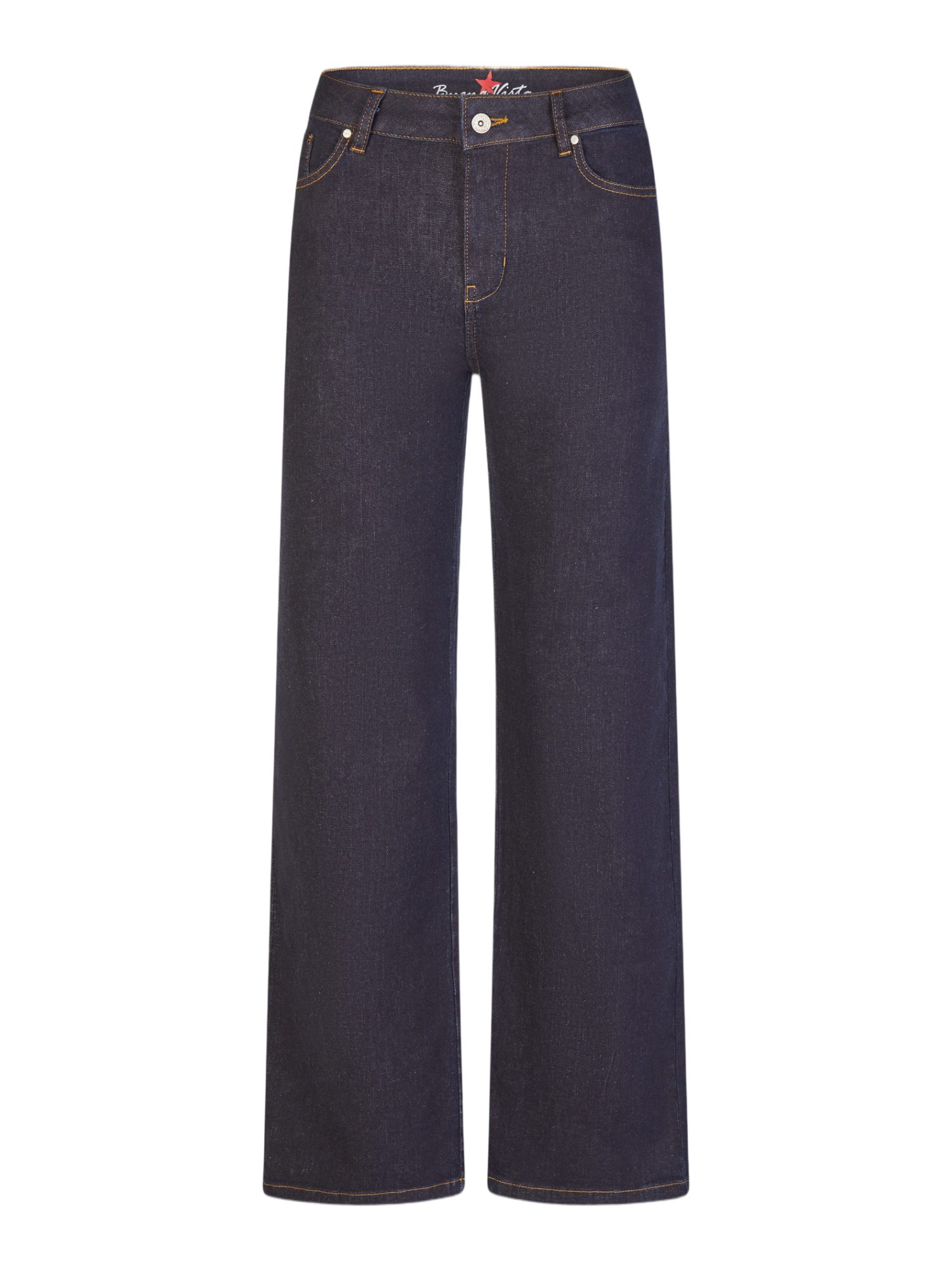 Buena Vista Stoffhose blau,Casual,Baumwolle,Unifarben,Wide Leg,Mittel